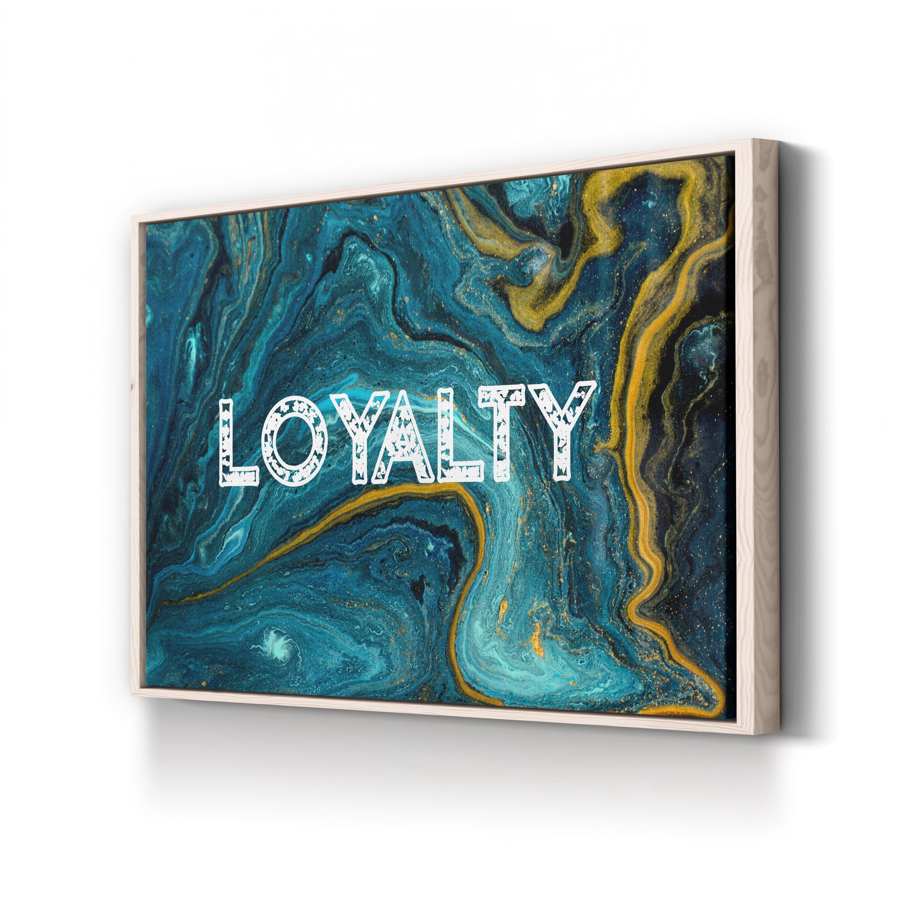 Loyalty Marble Motivational Quote Canvas Art