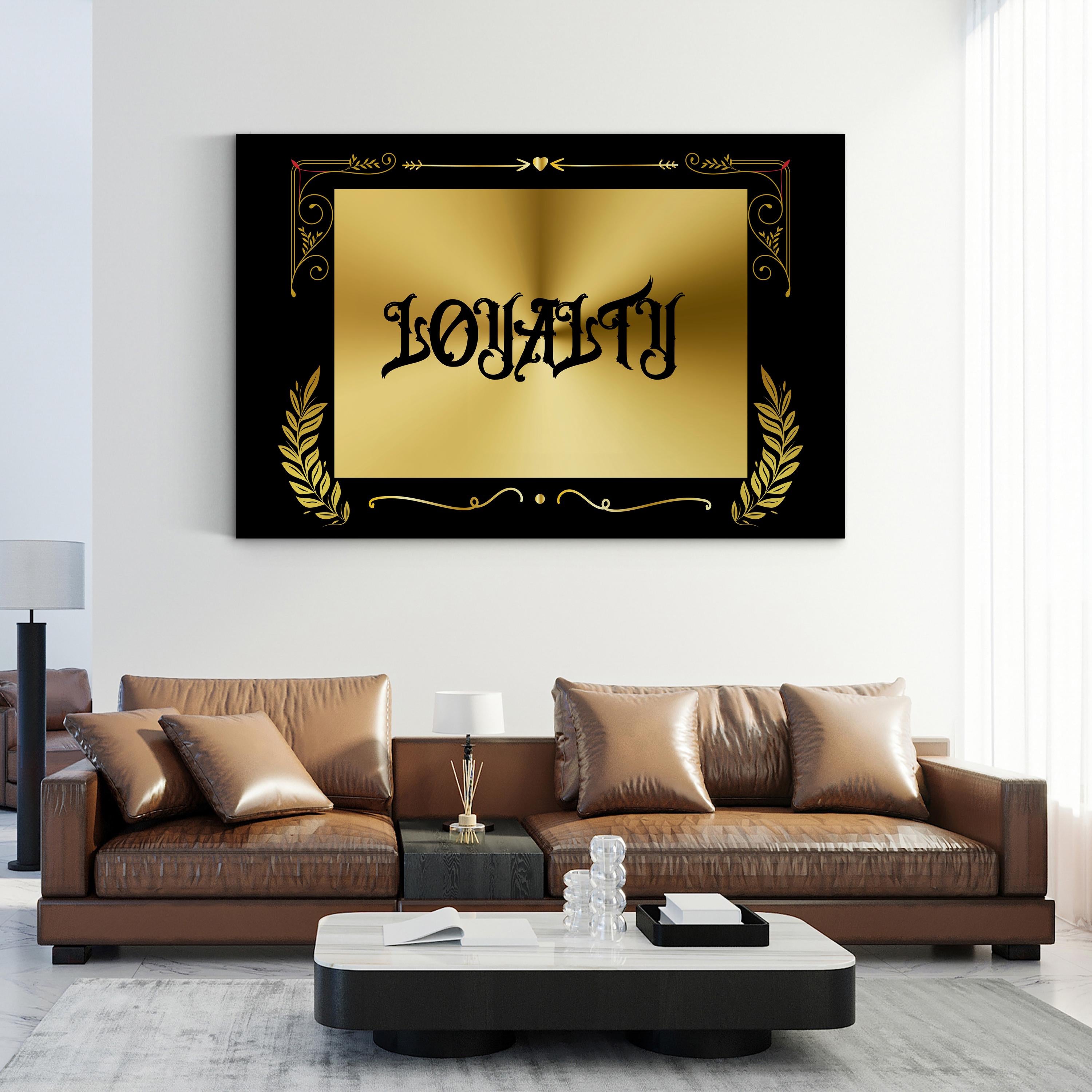 Loyalty Old English Typography, Motivational Wall Art
