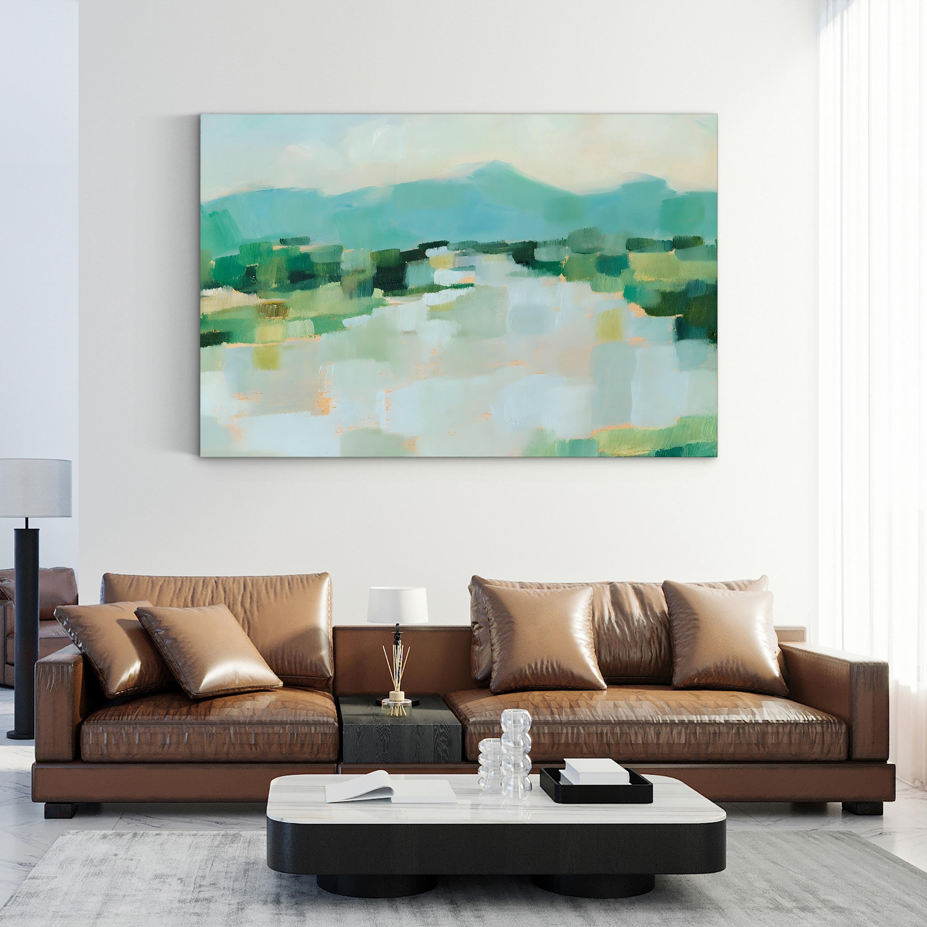 Emerald Island II Wall Art – Ethan Harper | Contemporary Green Landscape Canvas Print