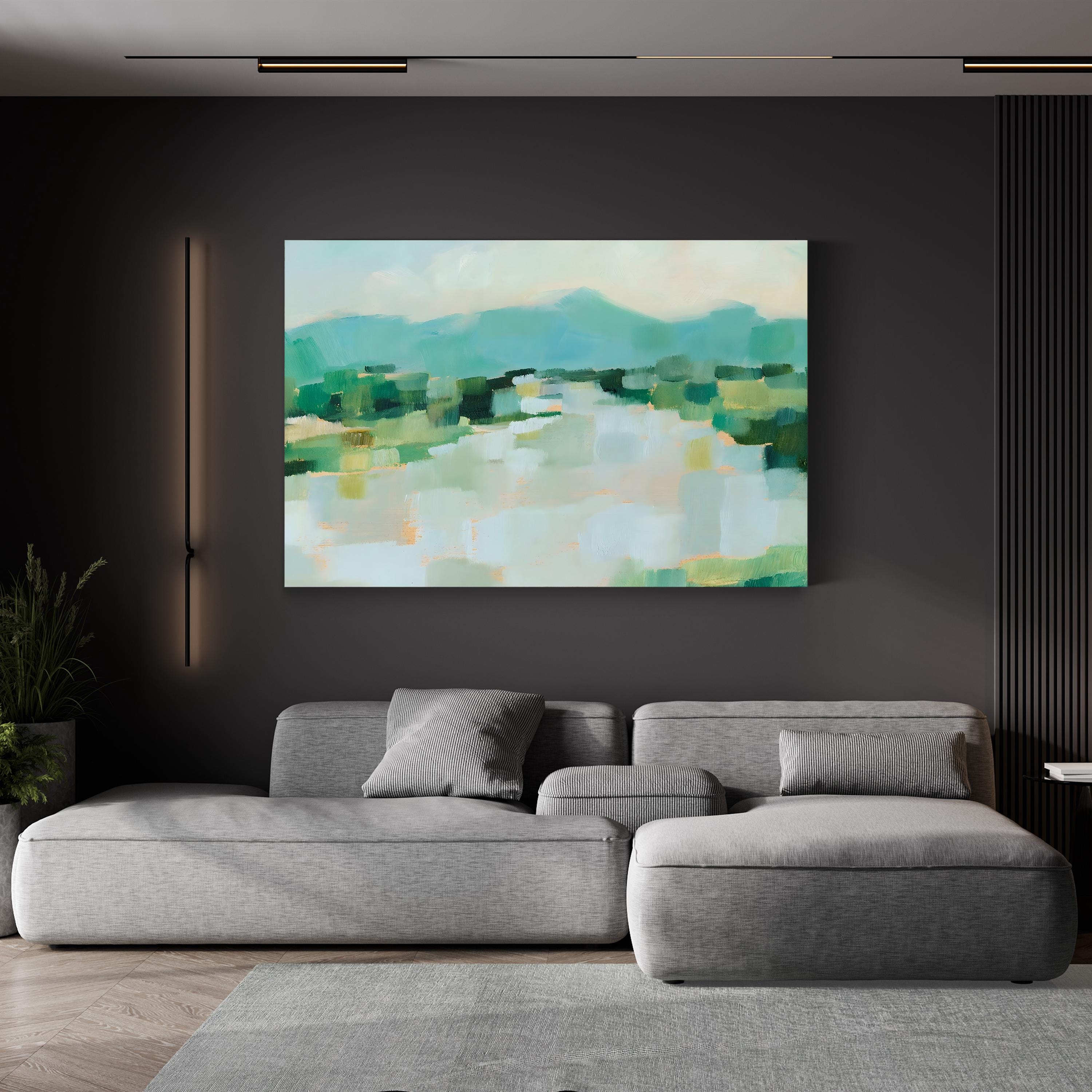 Emerald Island II Wall Art – Ethan Harper | Contemporary Green Landscape Canvas Print