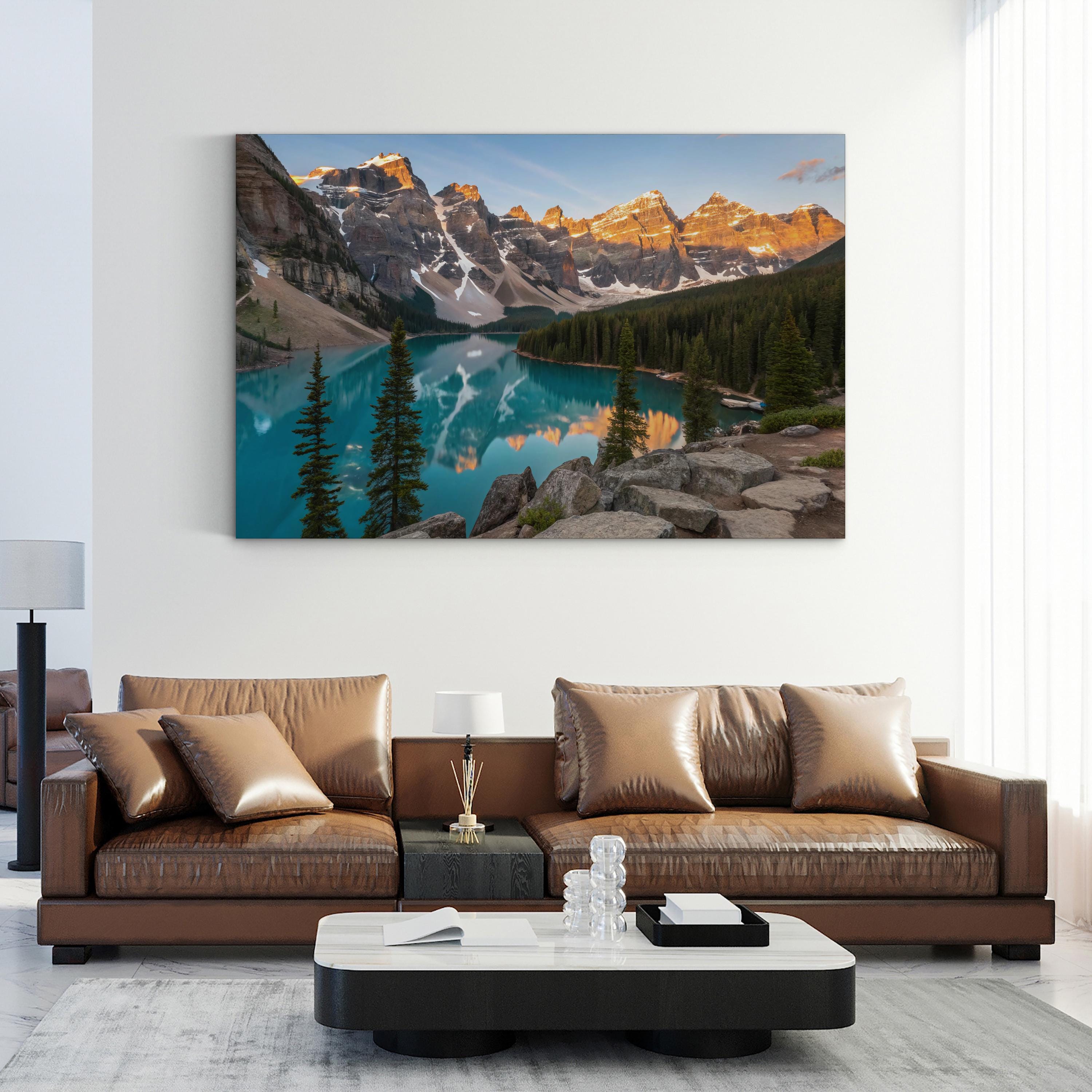 Moraine Lake Canvas Art – Banff Mountain Landscape