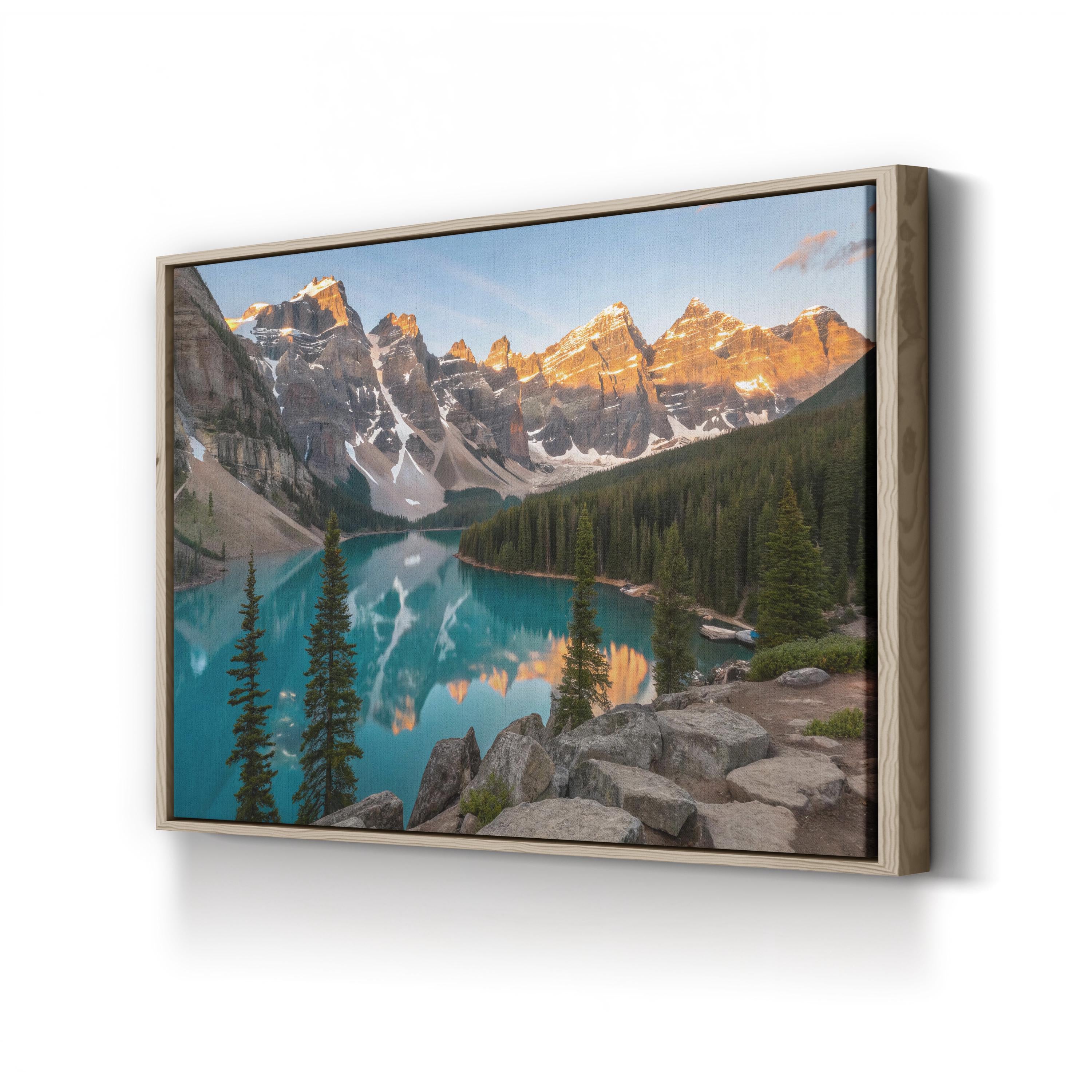 Moraine Lake Canvas Art – Banff Mountain Landscape