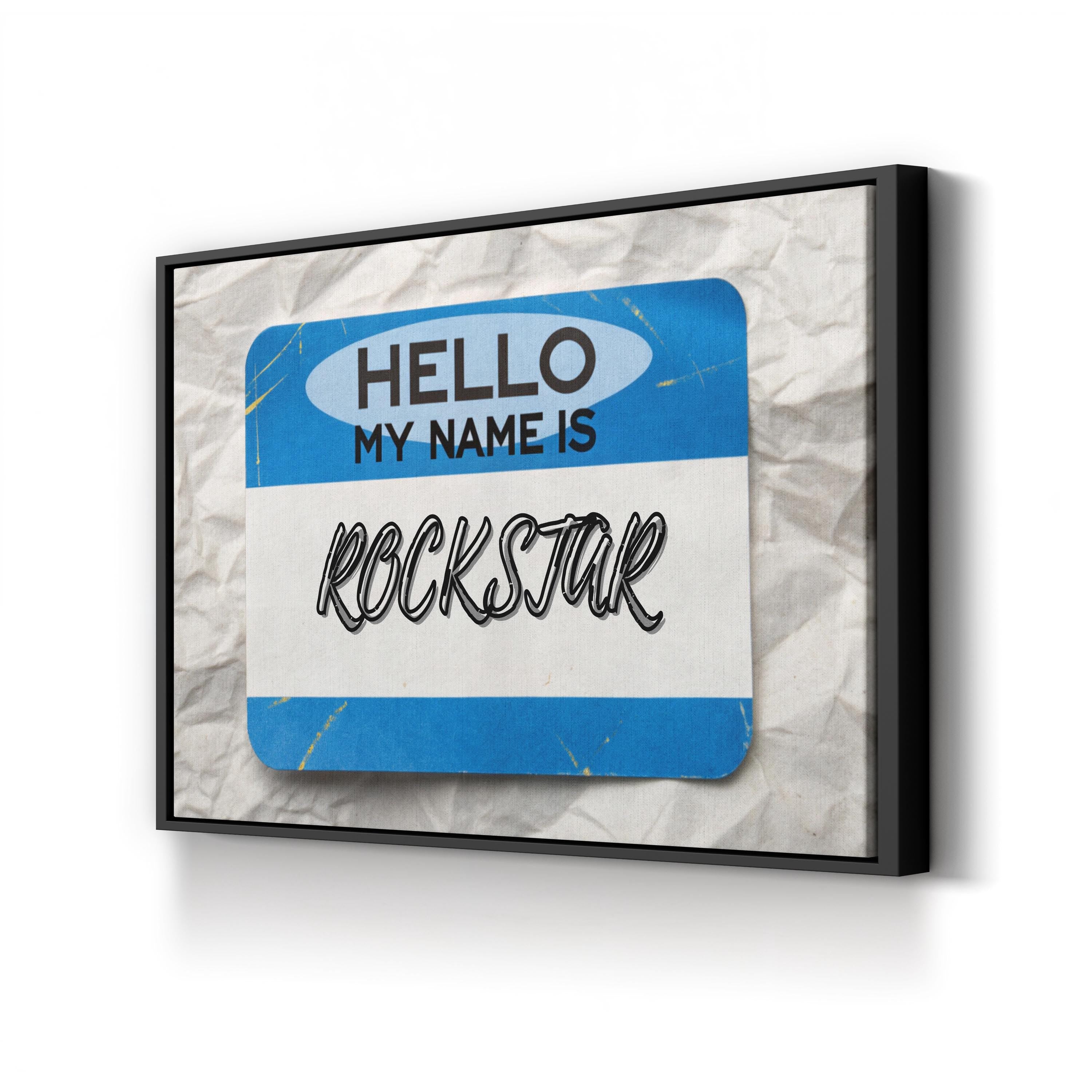 Rockstar Graffiti Typography – Period Illustration Wall Art | Urban Music Canvas Print