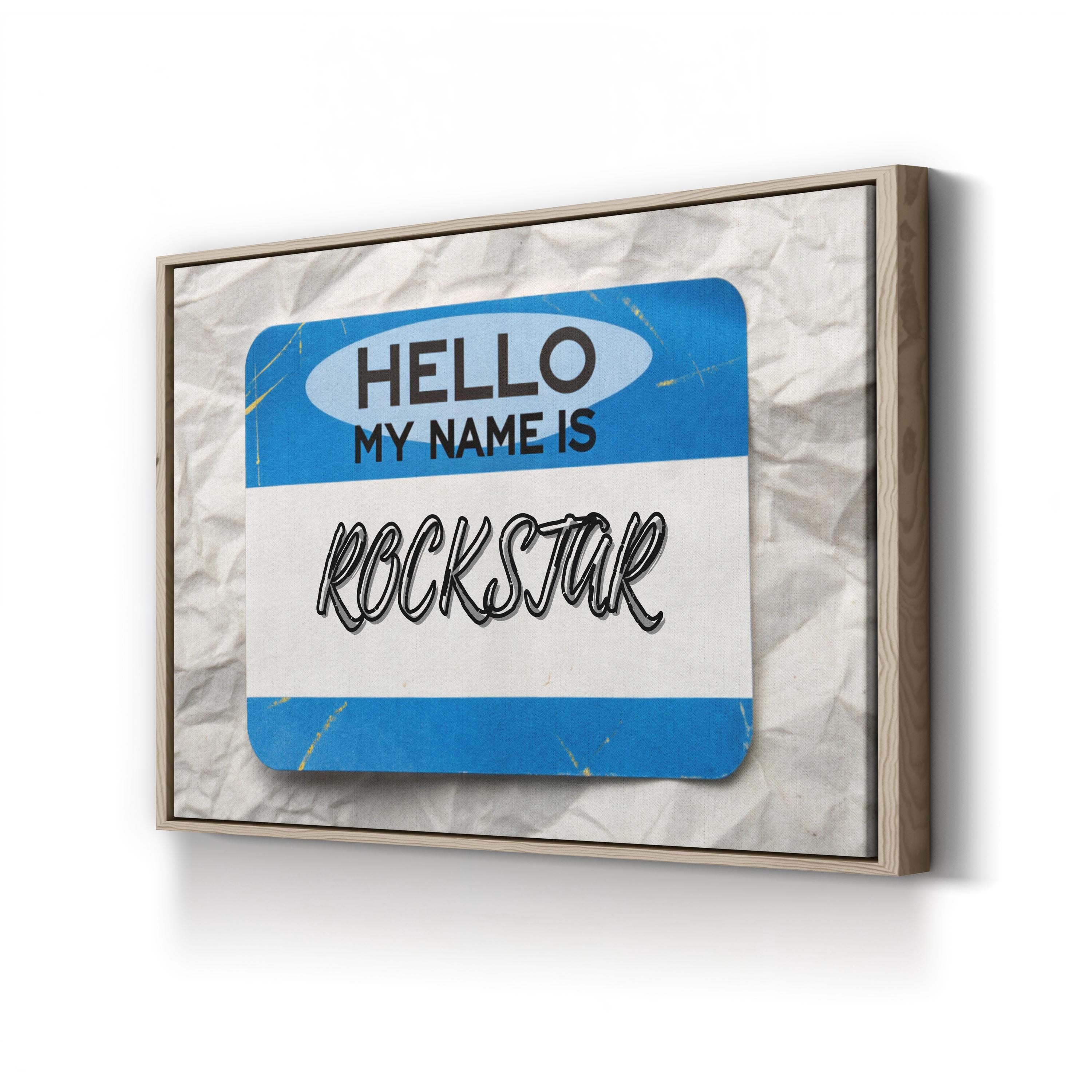 Rockstar Graffiti Typography – Period Illustration Wall Art | Urban Music Canvas Print