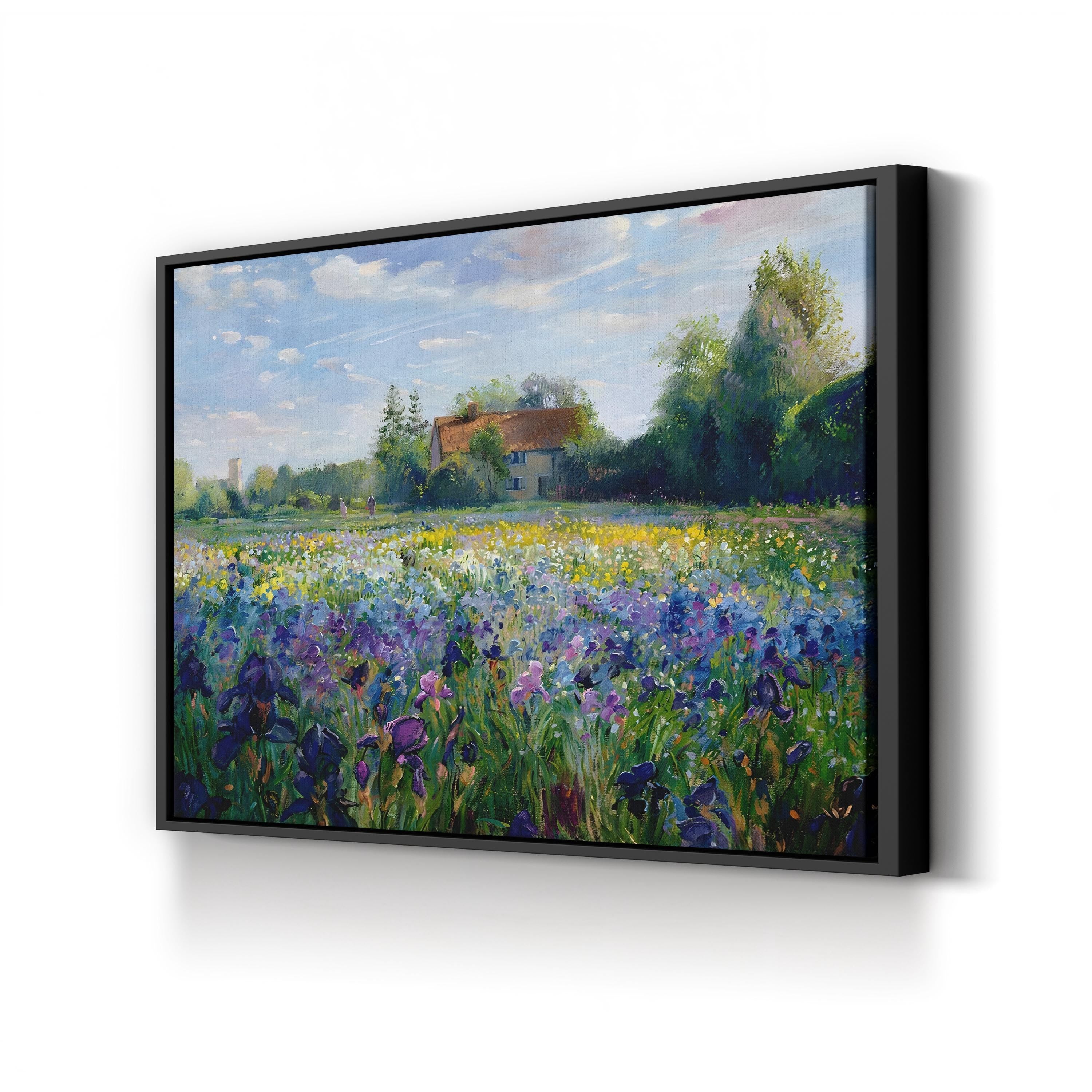 Evening at the Iris Field Landscape Wall Art by Timothy Easton