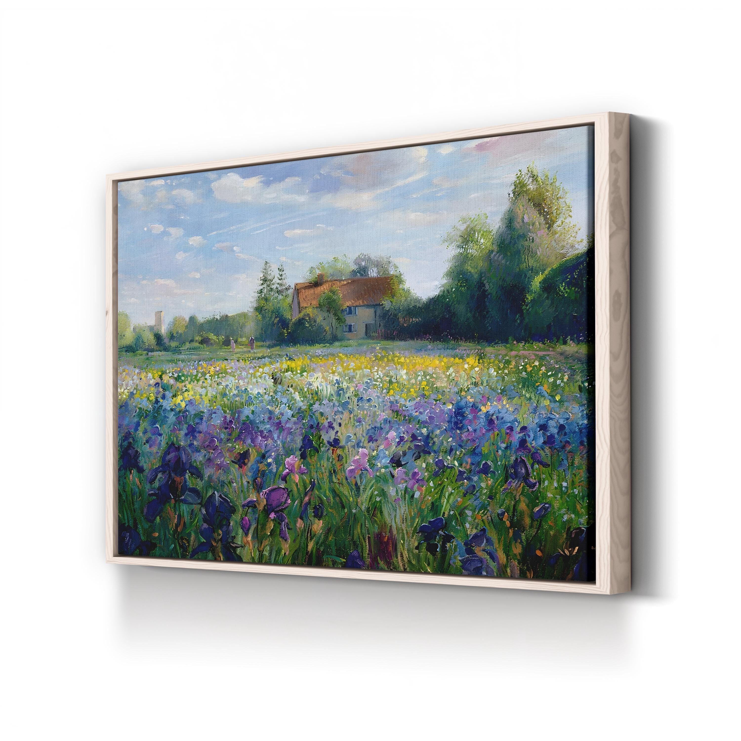 Evening at the Iris Field Landscape Wall Art by Timothy Easton