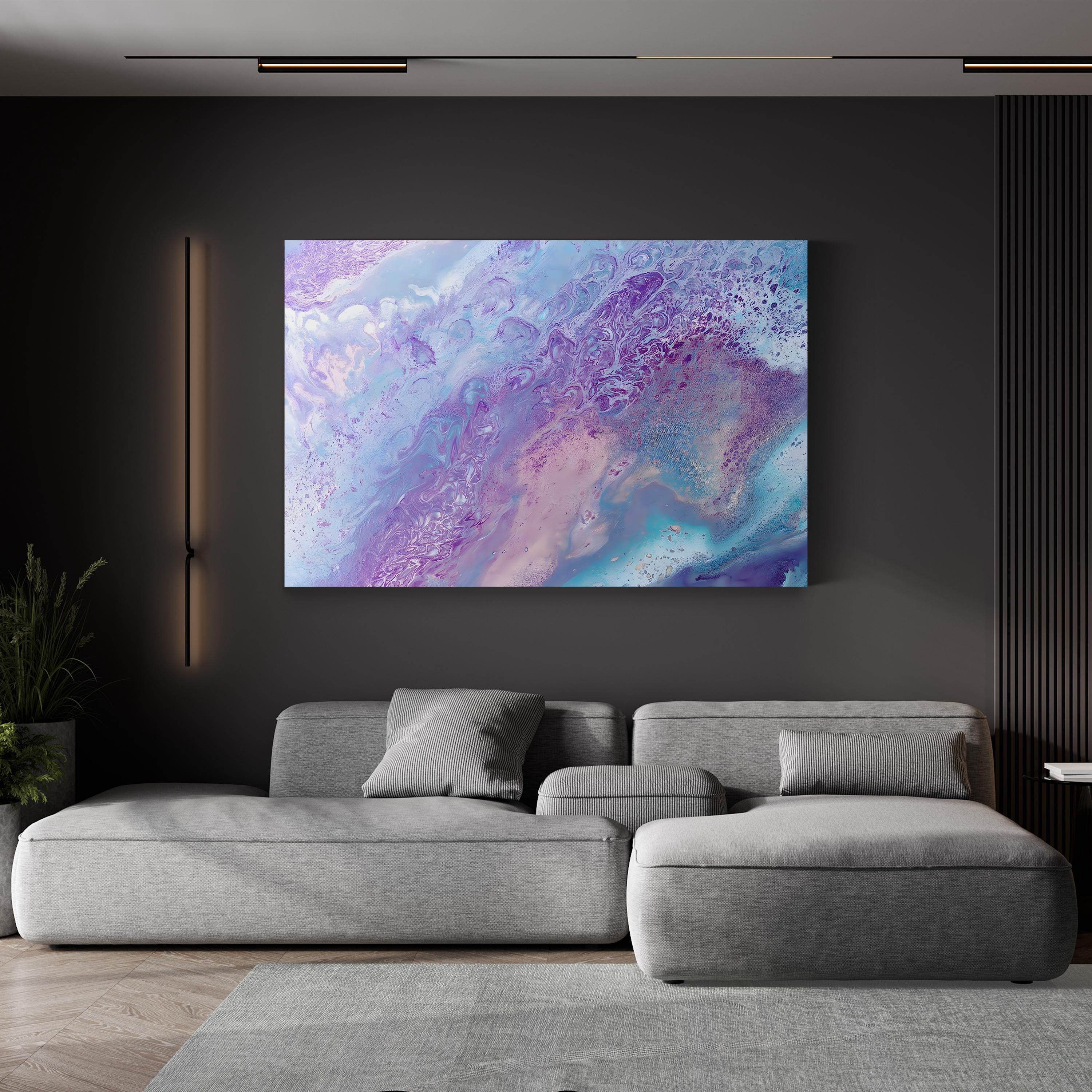 Fairy Floss III Abstract Canvas Art Print – Pastel Modern Wall Decor