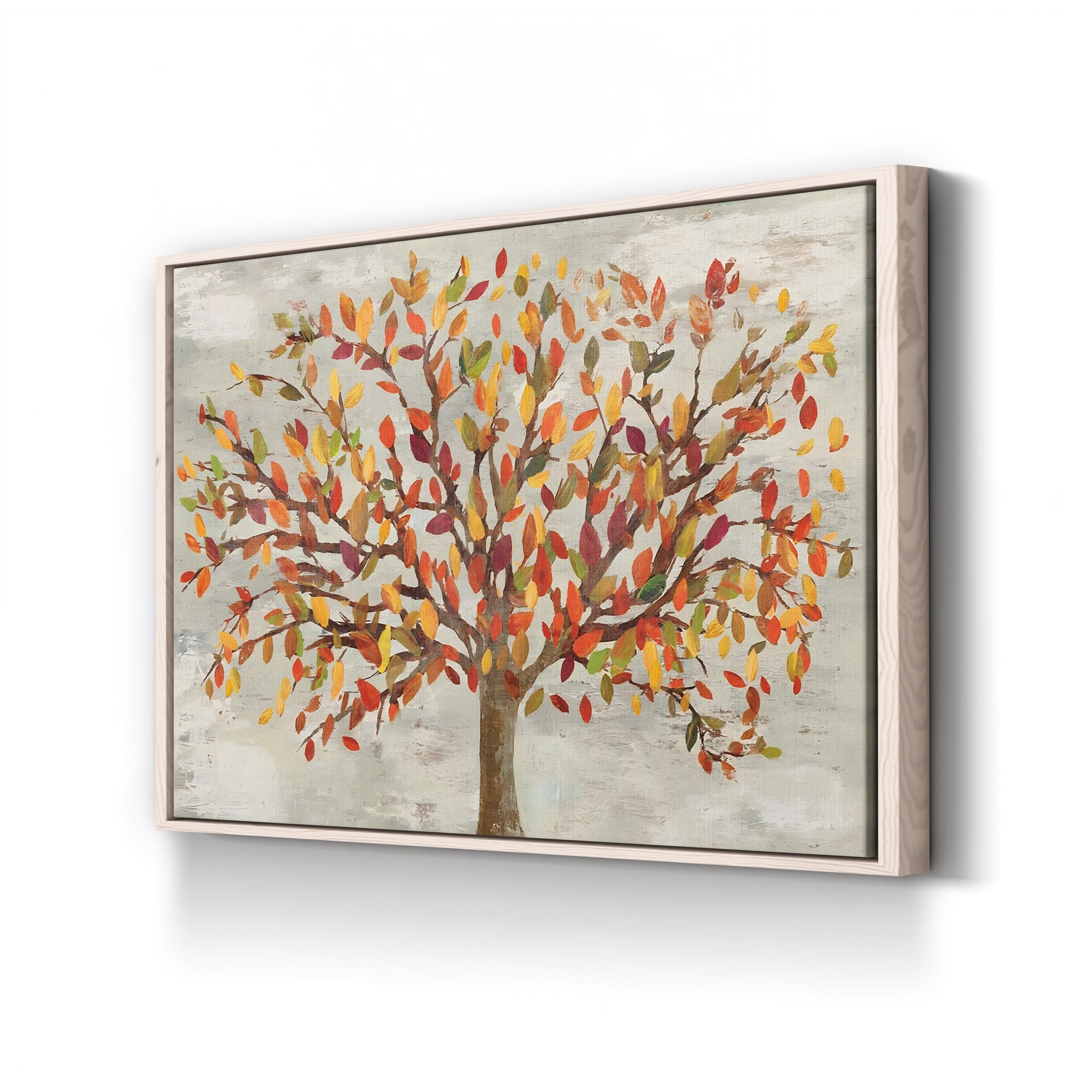 Fall Foliage Canvas Art – Abstract Autumn Leaves, Nature-Inspired Wall Decor