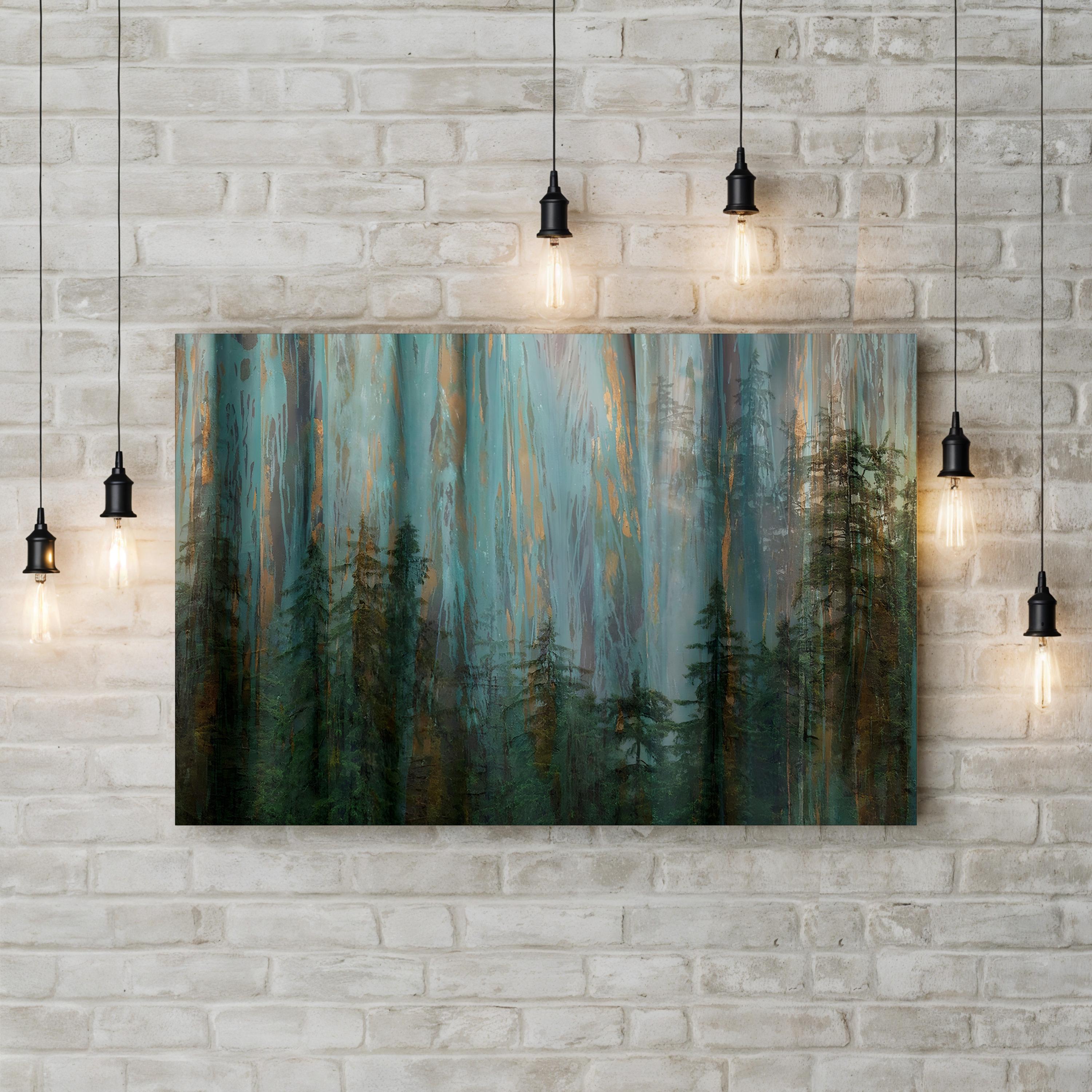 Forest I Wall Art – Tranquil Abstract Forest Canvas by Kathy Mahan