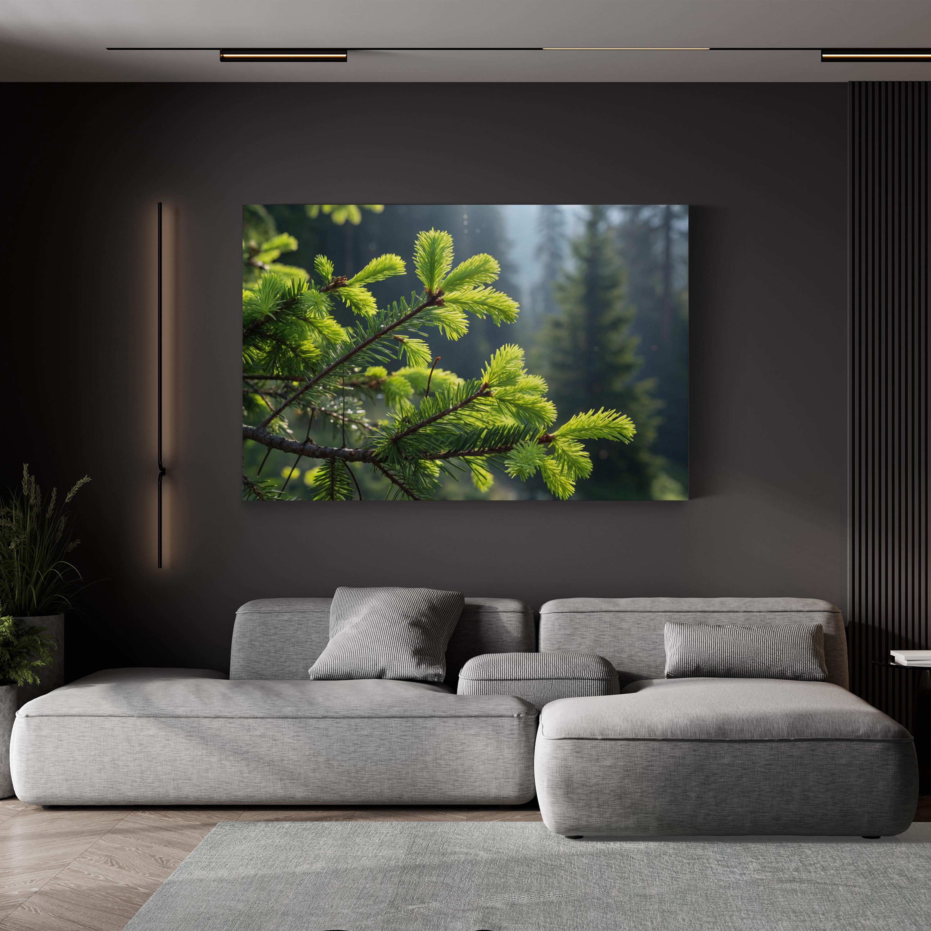 Pine Tree Needles Botanical – Vintage Photography Wall Art | Nature Canvas Print