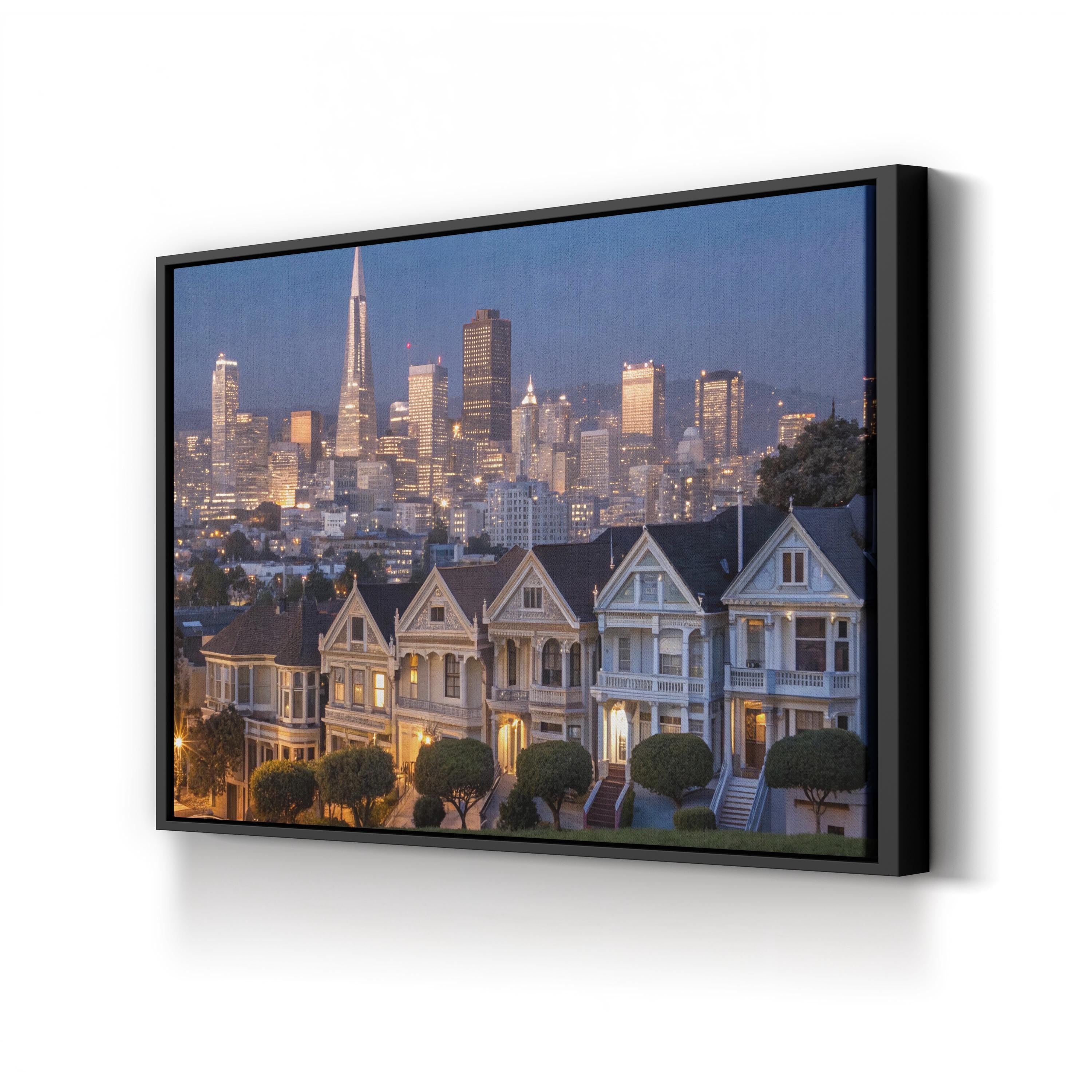 Painted Ladies San Francisco – Vintage Photography Wall Art | Cityscape Canvas Print