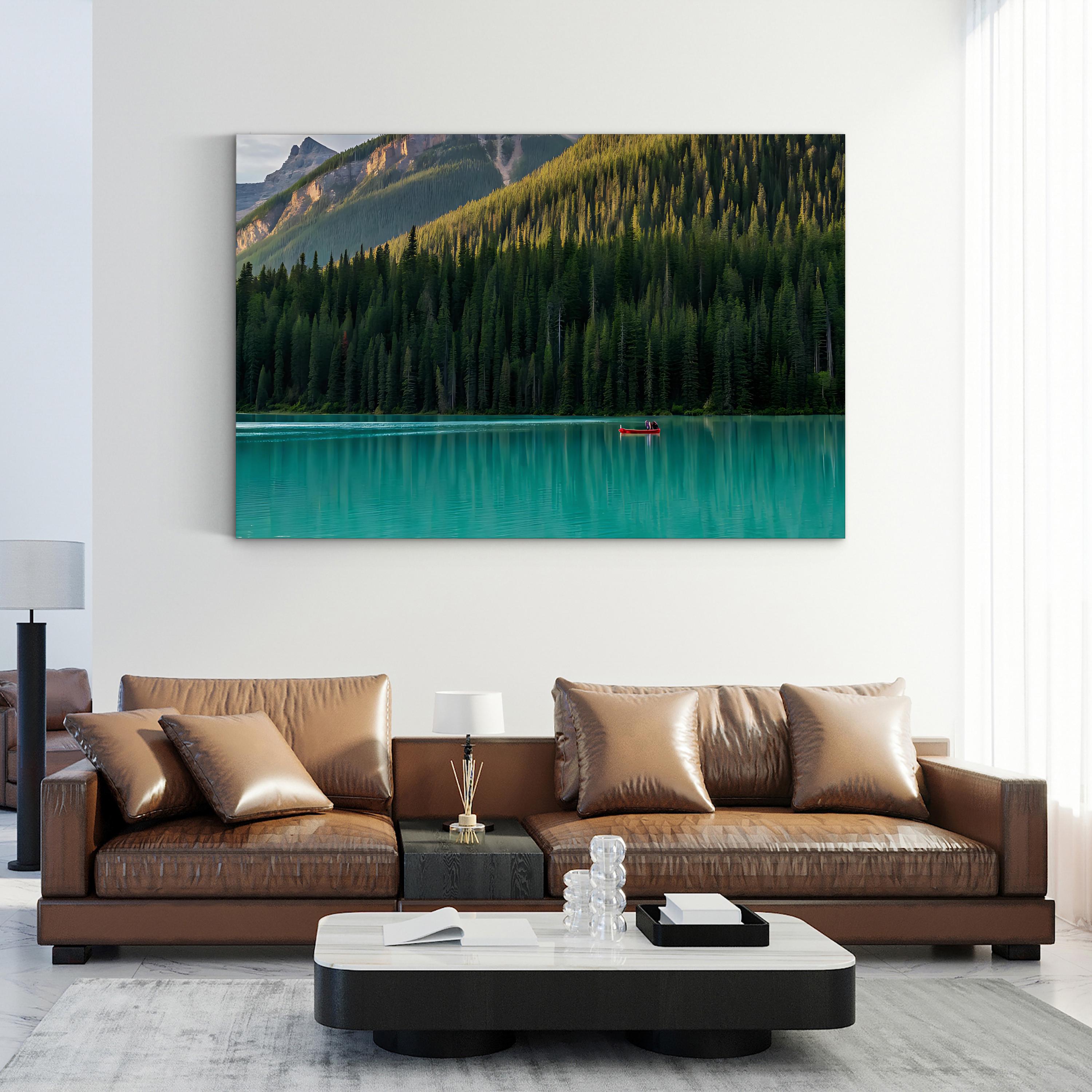 Tranquil River Landscape Canvas Print: Coastal Nature Wall Art
