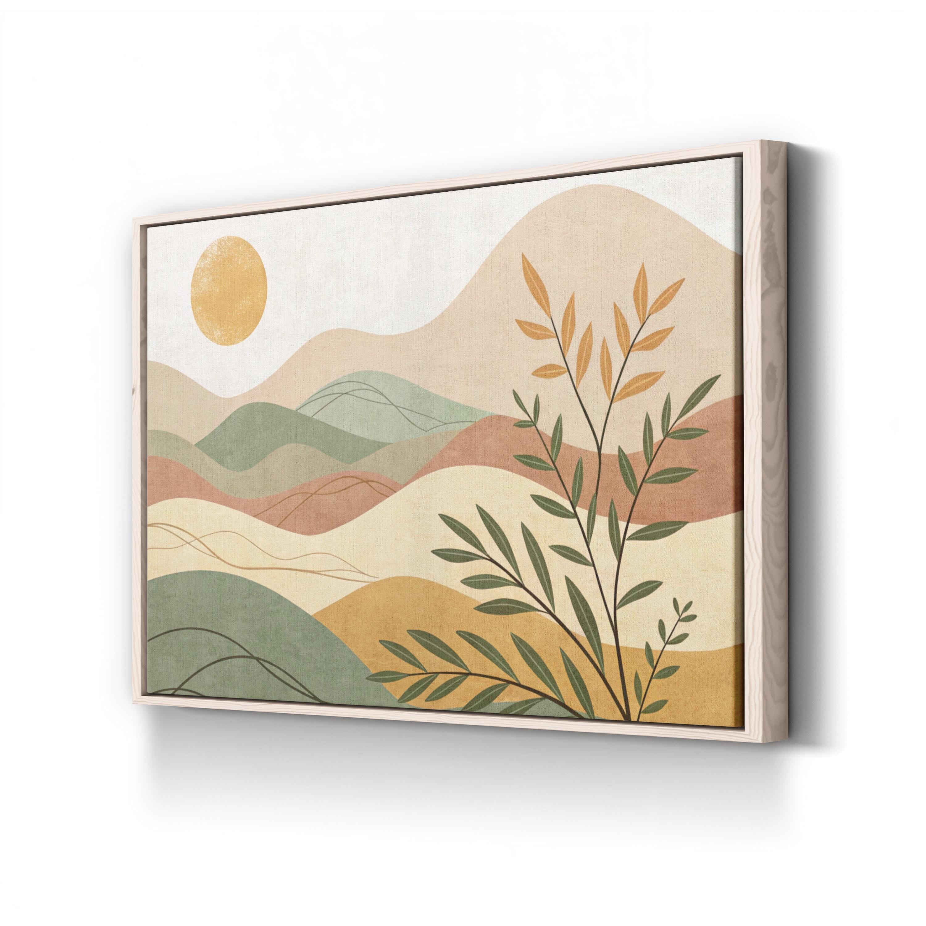 Boho Sunscape Canvas Print: Abstract Landscape Wall Art