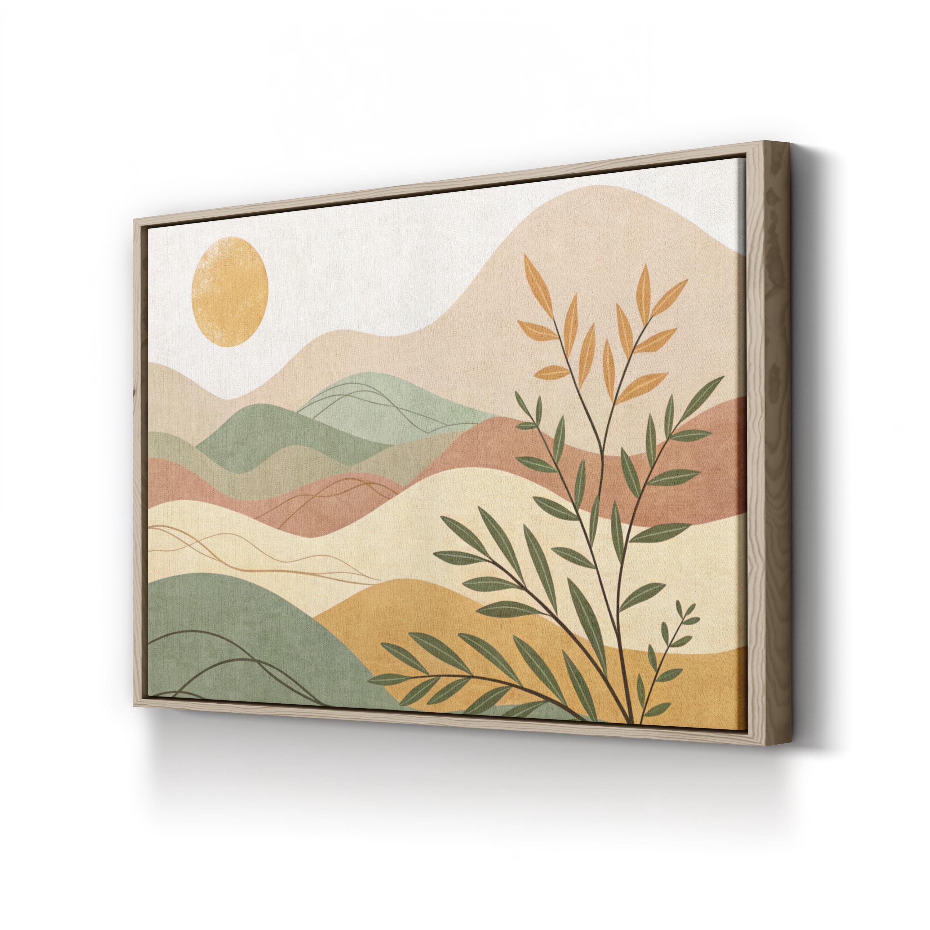 Boho Sunscape Canvas Print: Abstract Landscape Wall Art