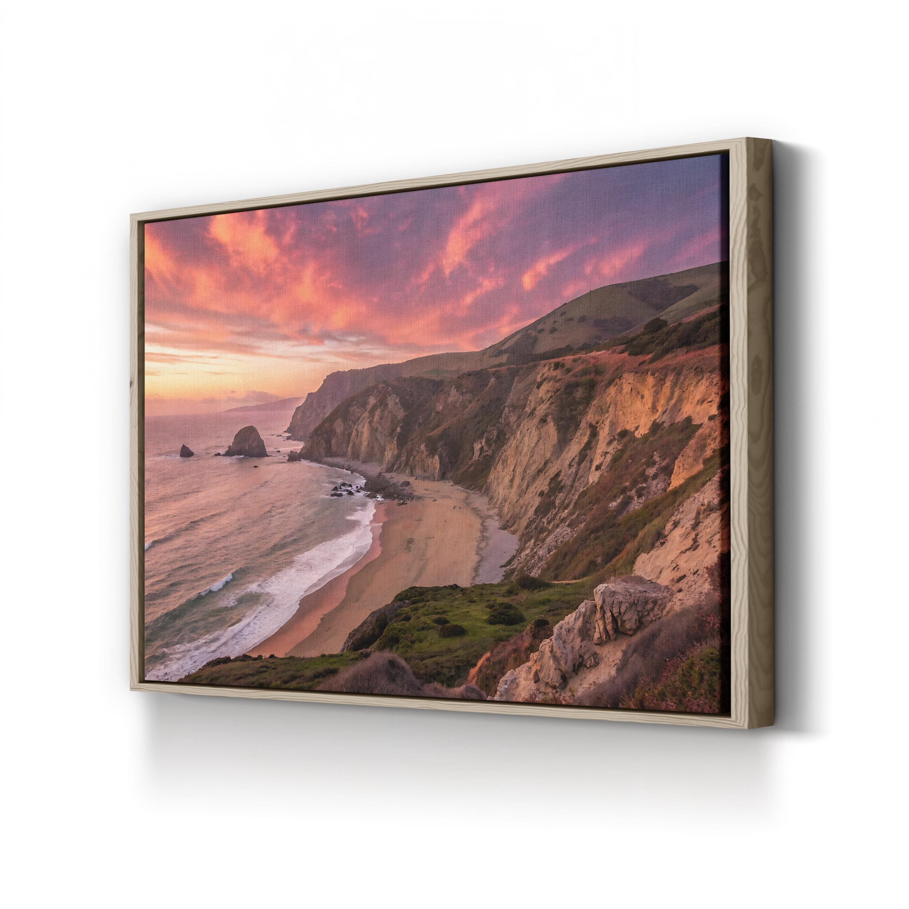 Point Reyes Sunset Canvas Wall Art — Point Reyes Coastal Landscape, California