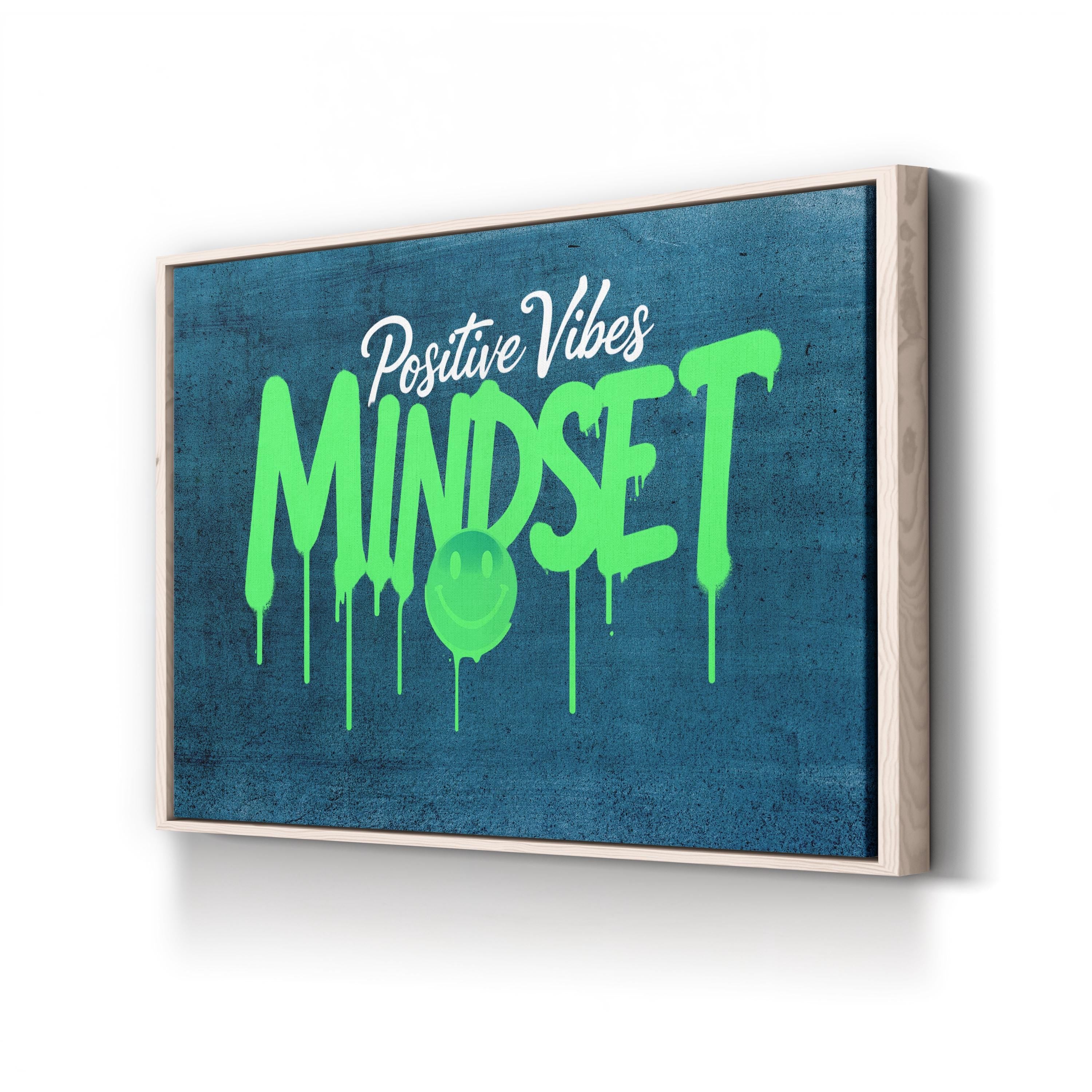 Positive Vibes Mindset IV Motivational Canvas Wall Art