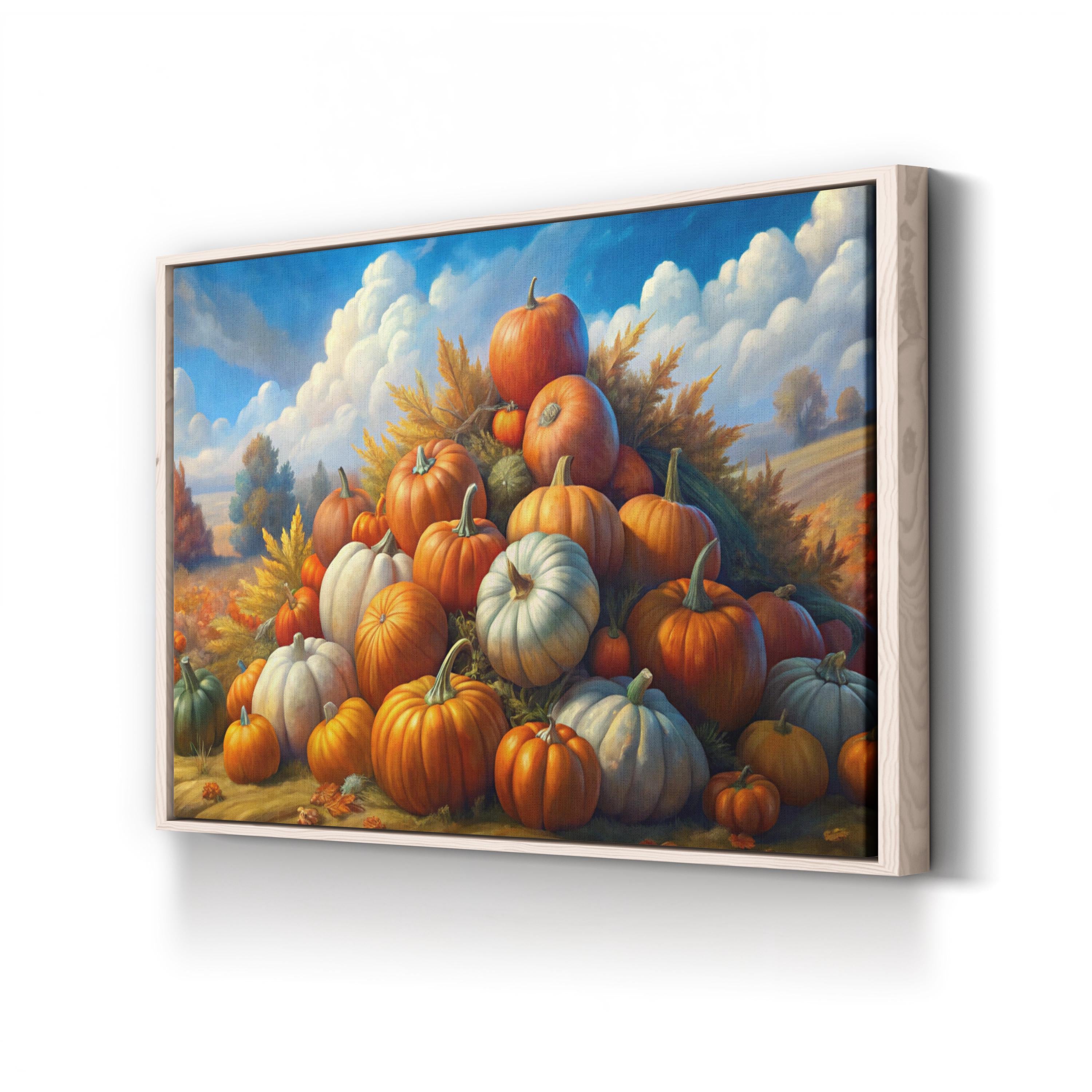 Pumpkin Stack Wall Art | Autumn Harvest Still Life