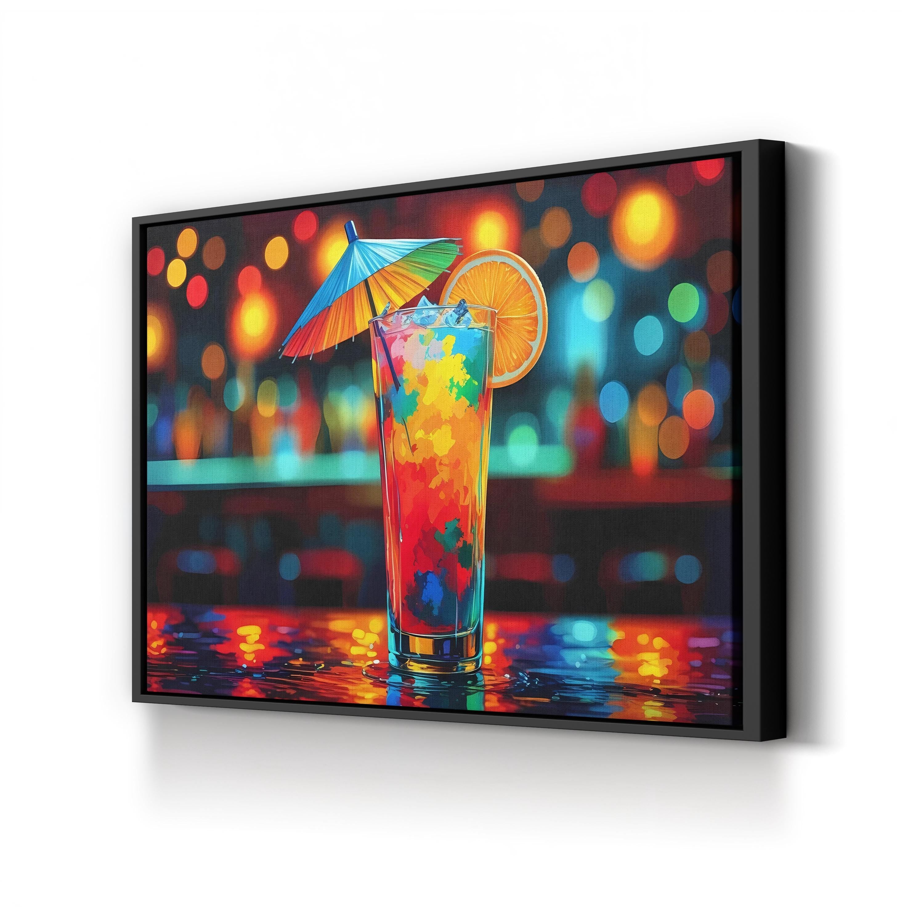 Rainbow Cocktail Drink – Color Photography Wall Art | Colorful Kitchen Canvas Print