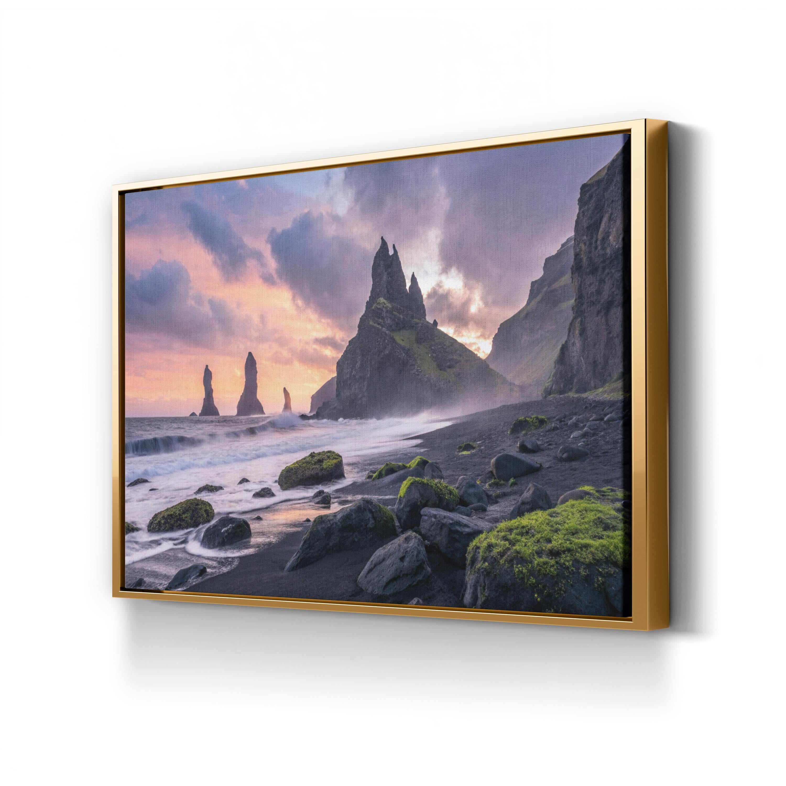 Reynisdrangar Iceland Canvas Print – Ocean Wave Landscape Photography