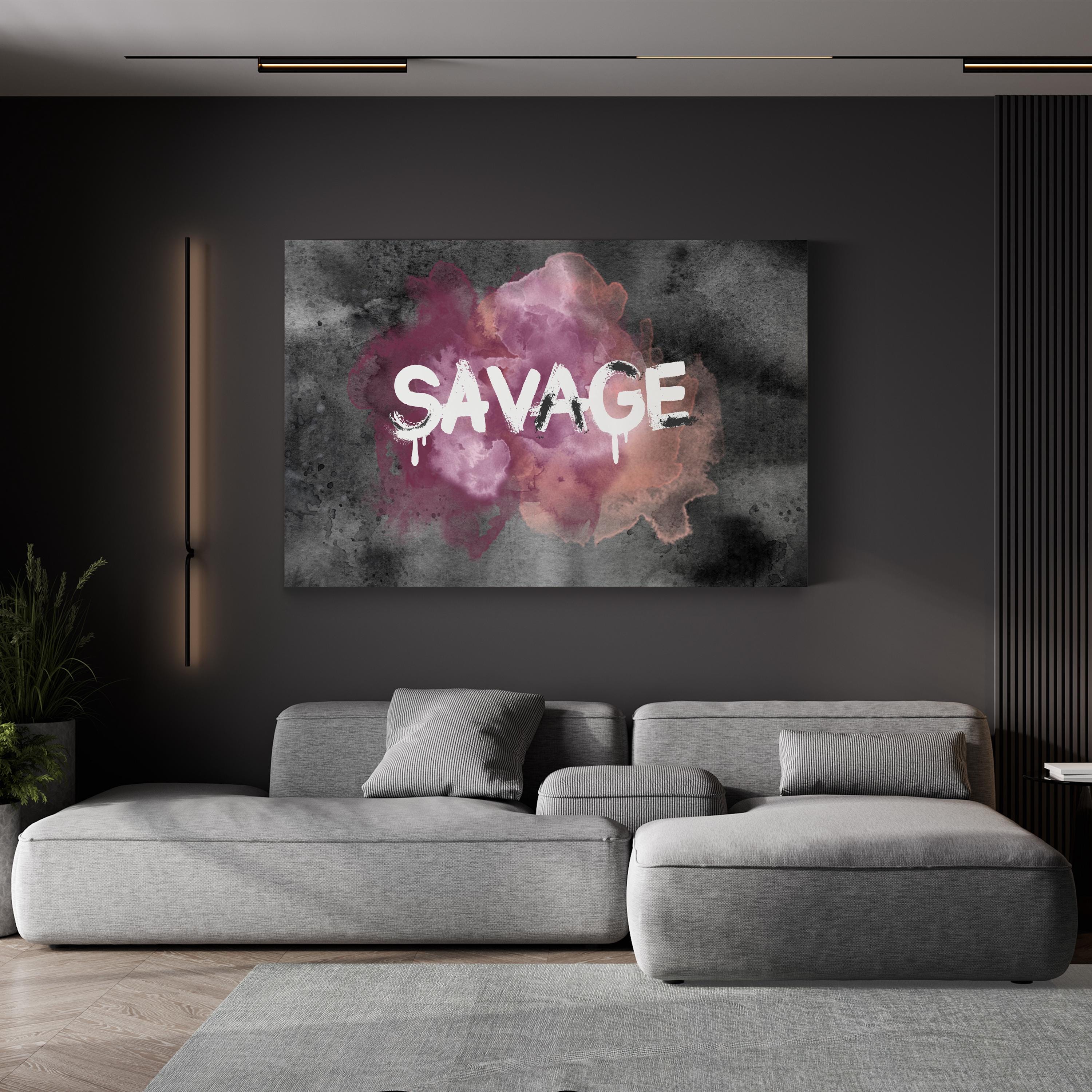 Savage Wall Art by Sydney Edmunds – Bold Urban Typography Canvas