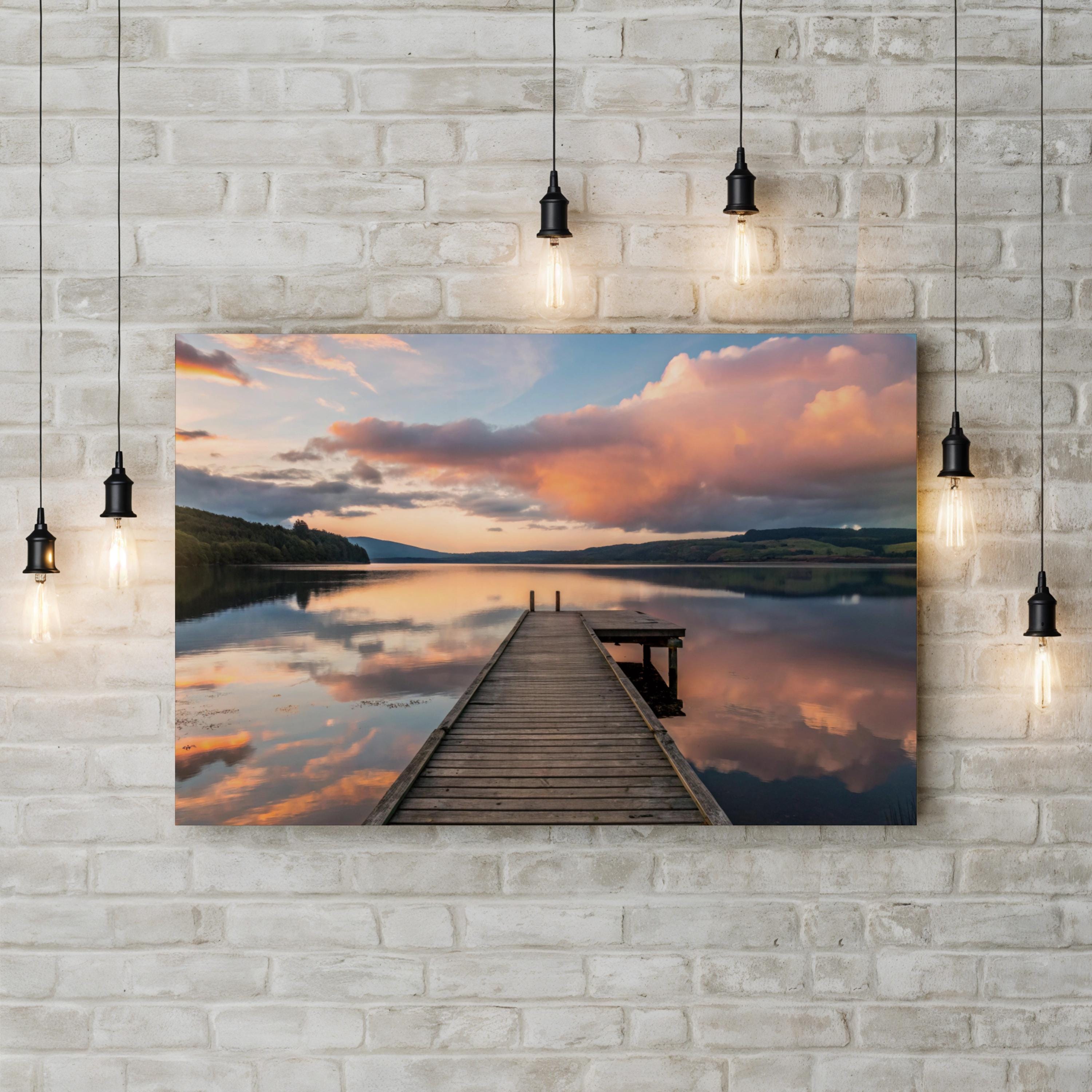 Lake Bled Pier Sunrise, Slovenia: Coastal Landscape Photography