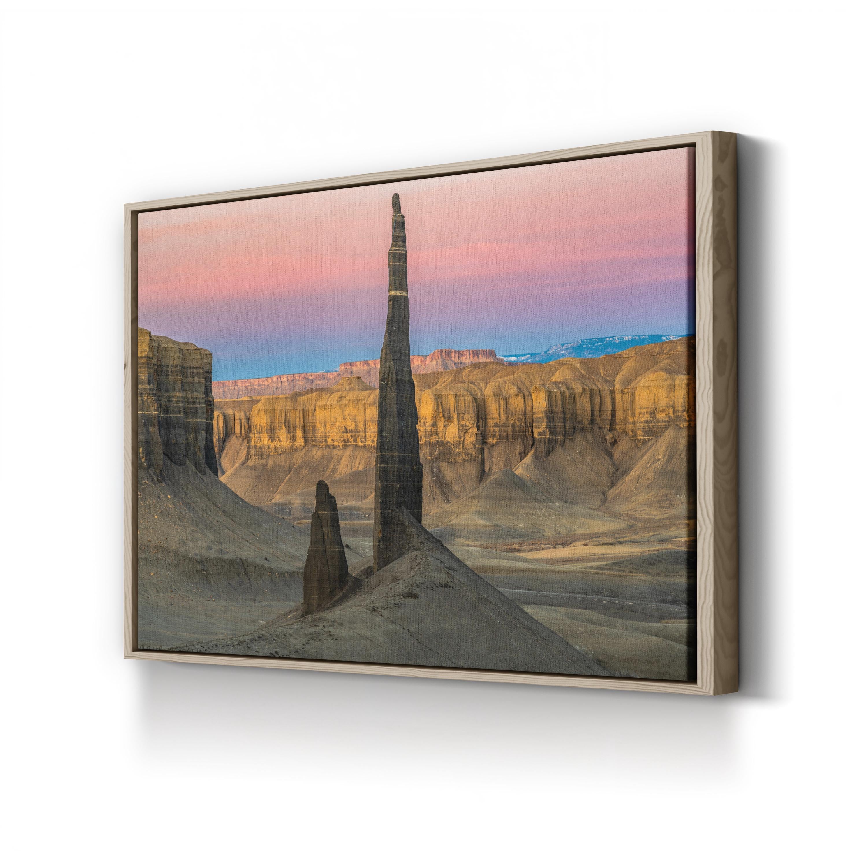 Desert Sunset Rock Pinnacle – Vintage Photography Wall Art | Landscape Canvas Print