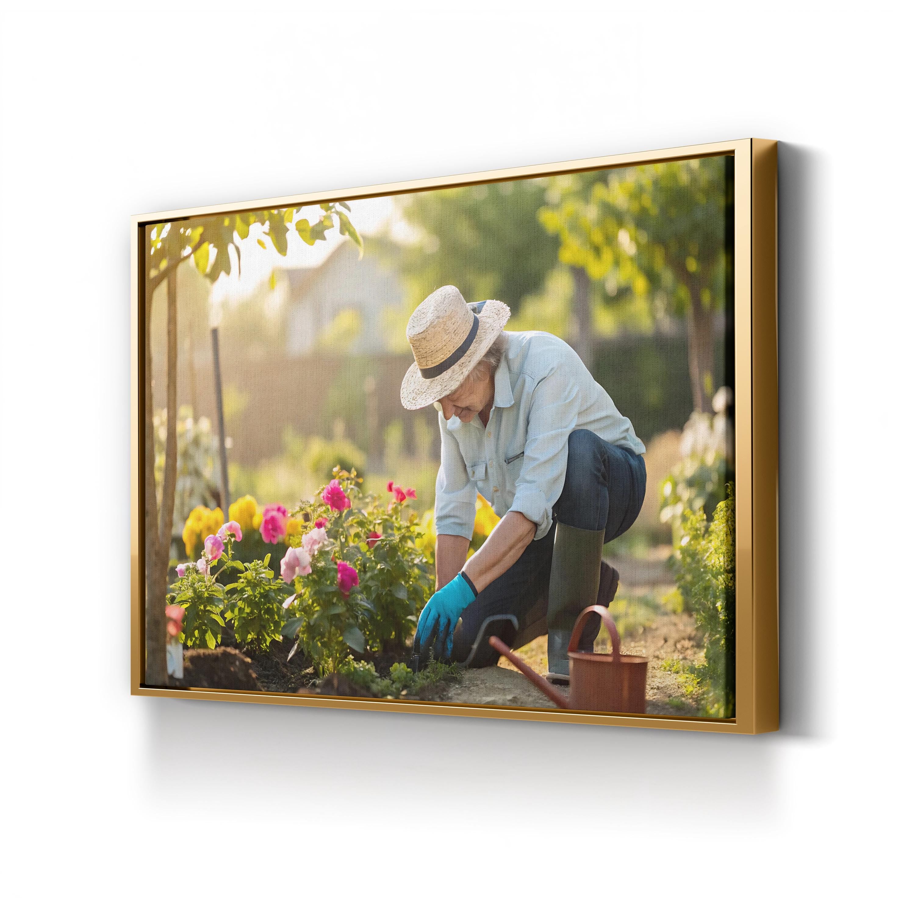 Floral Garden – Vintage Photography Wall Art | Tranquil Blossoms Canvas Print