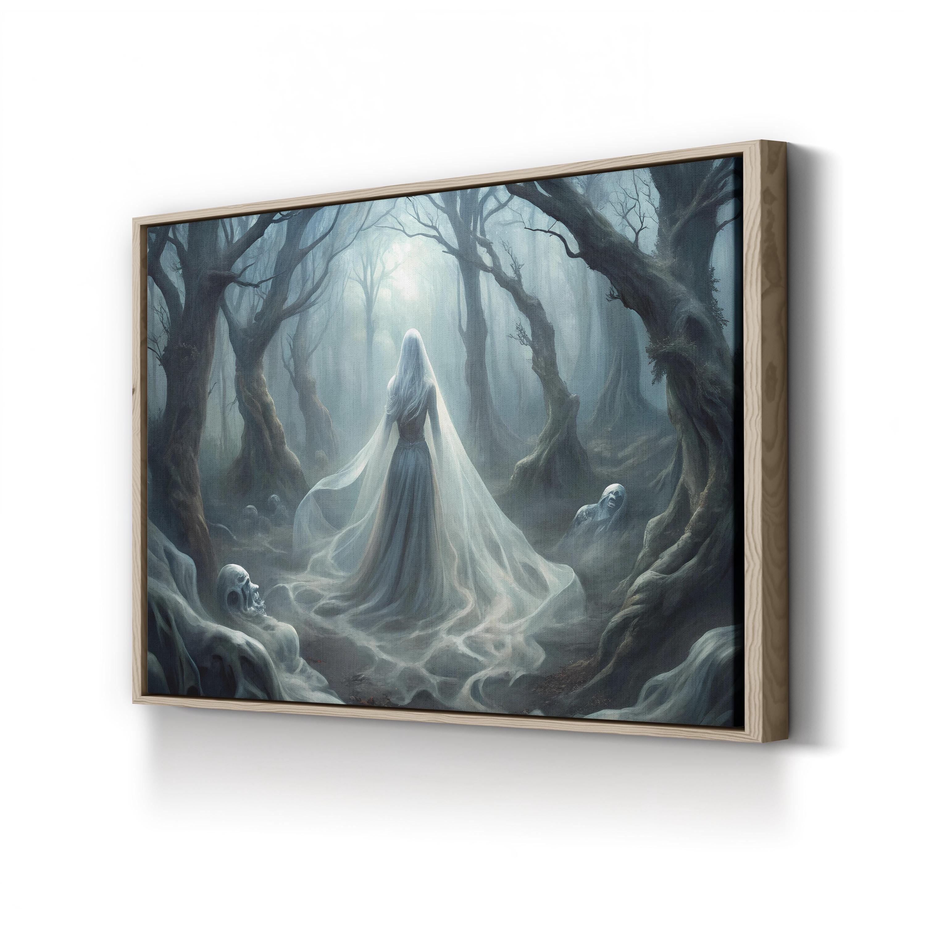 Mystical Forest – Period Illustration Wall Art | Ethereal Woodland Canvas Print