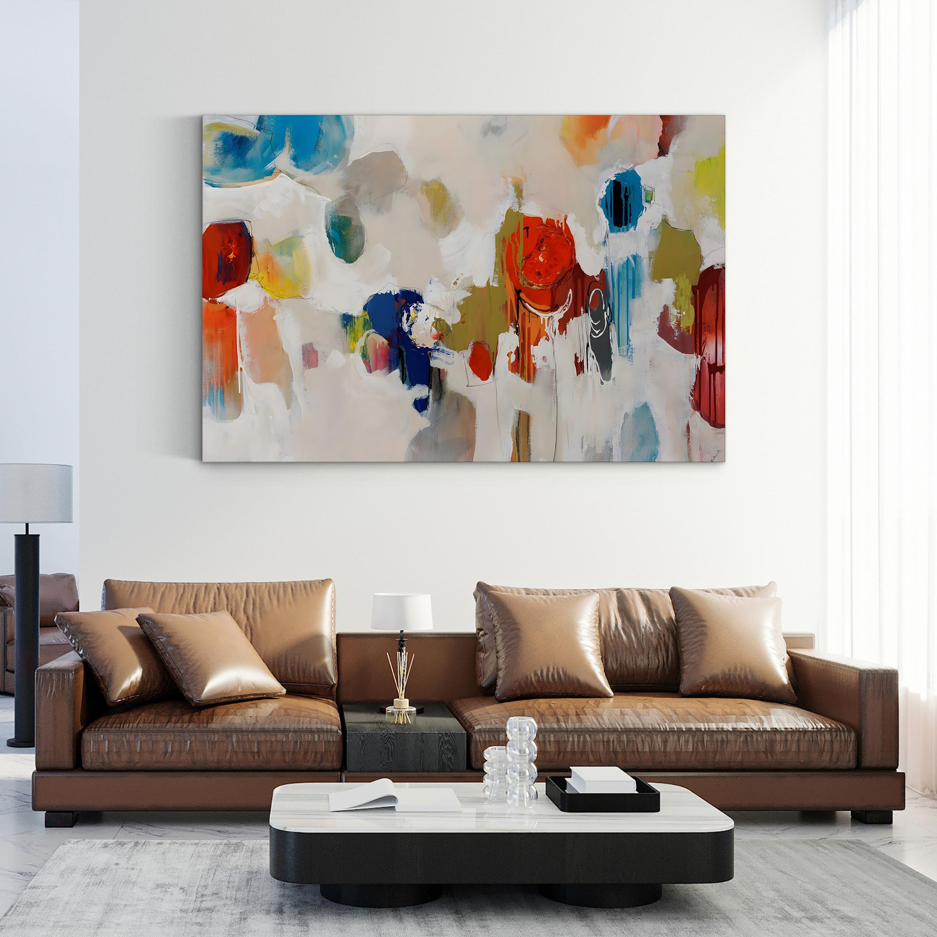 Gum Drop – Framed Contemporary Abstract Canvas Art by Sydney Edmunds