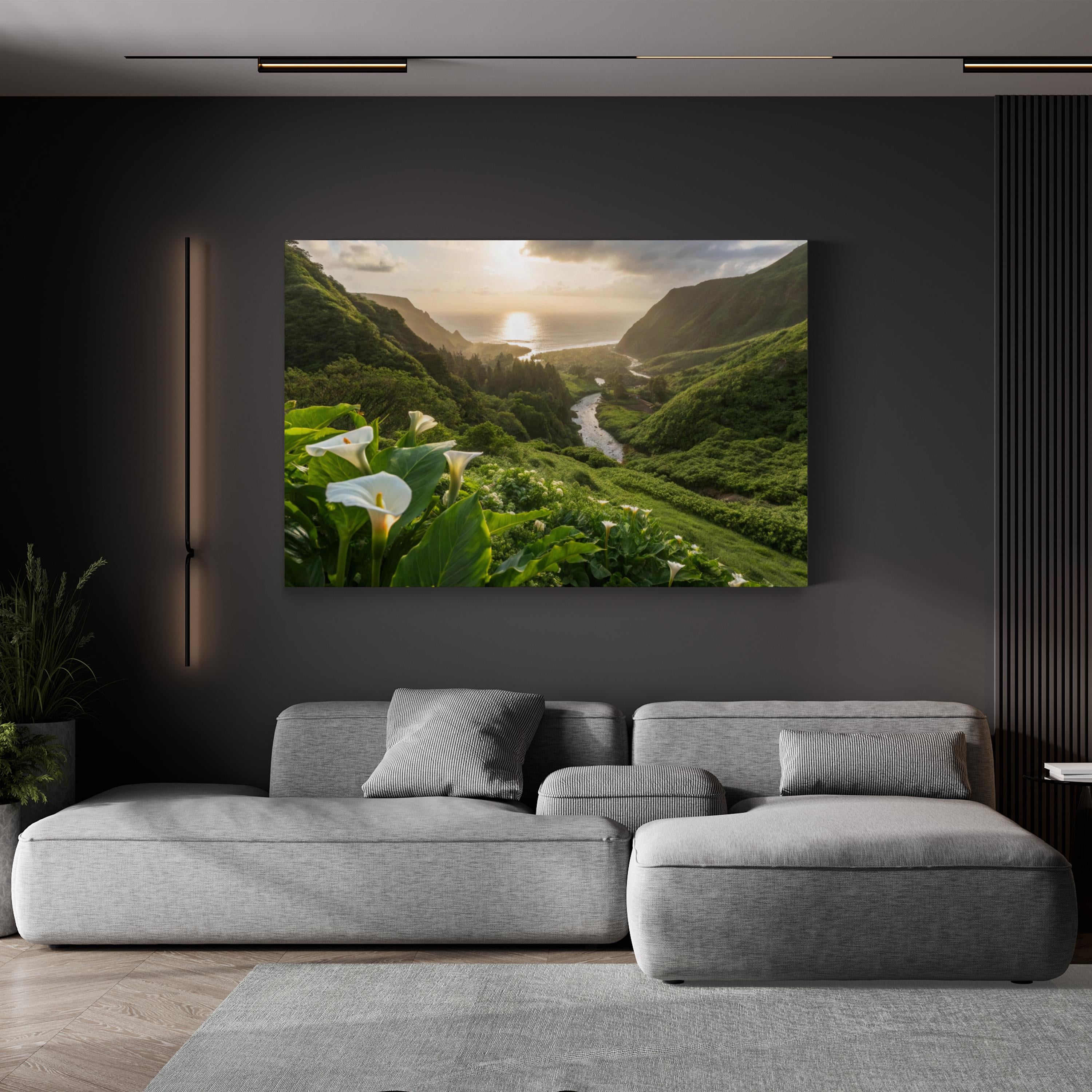 Calla Lily Valley – Vintage Photography Wall Art | Carmel Floral Landscape Canvas Print
