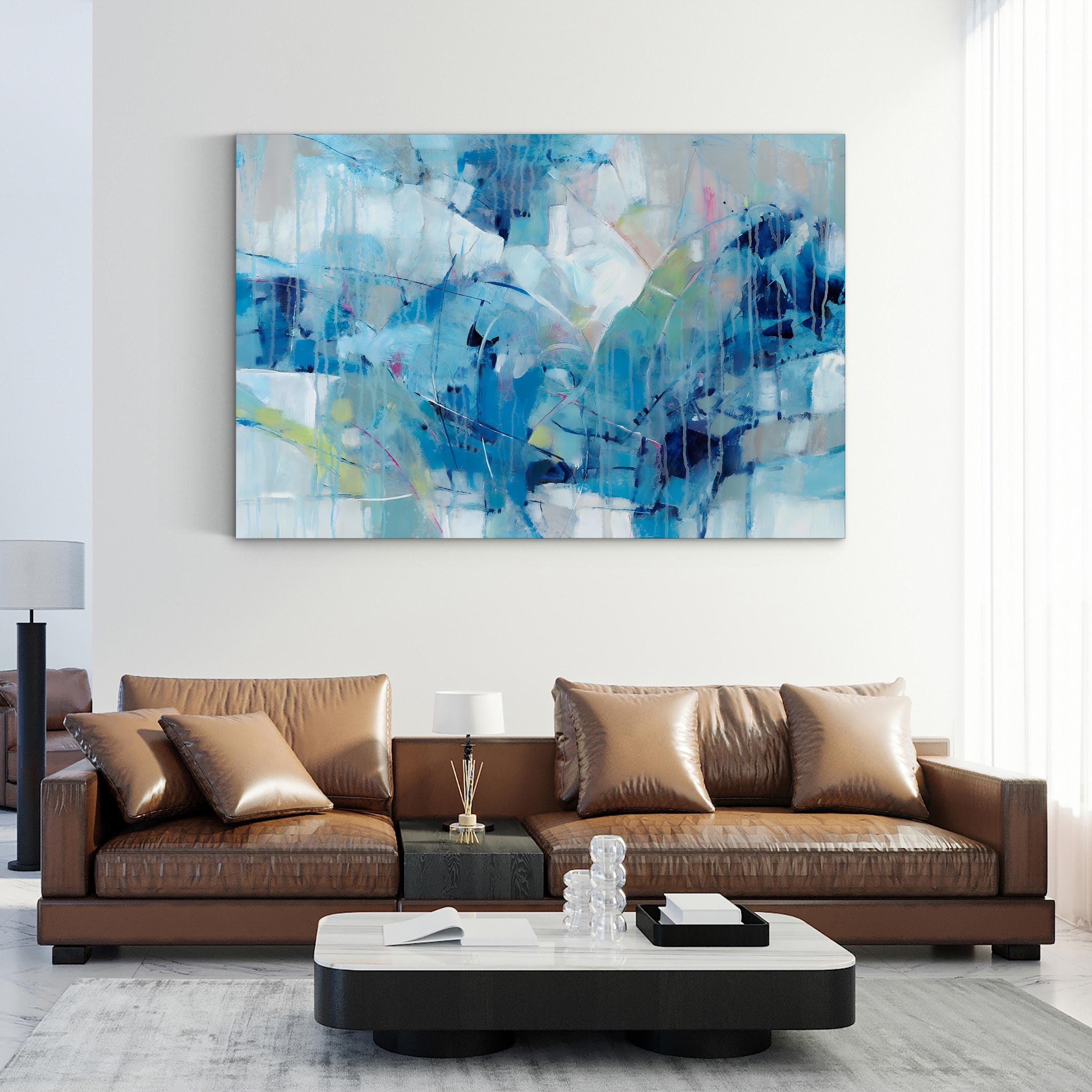 Ice Breaker I Wall Art by Tim O'Toole – Cool Blue Contemporary Abstract Canvas