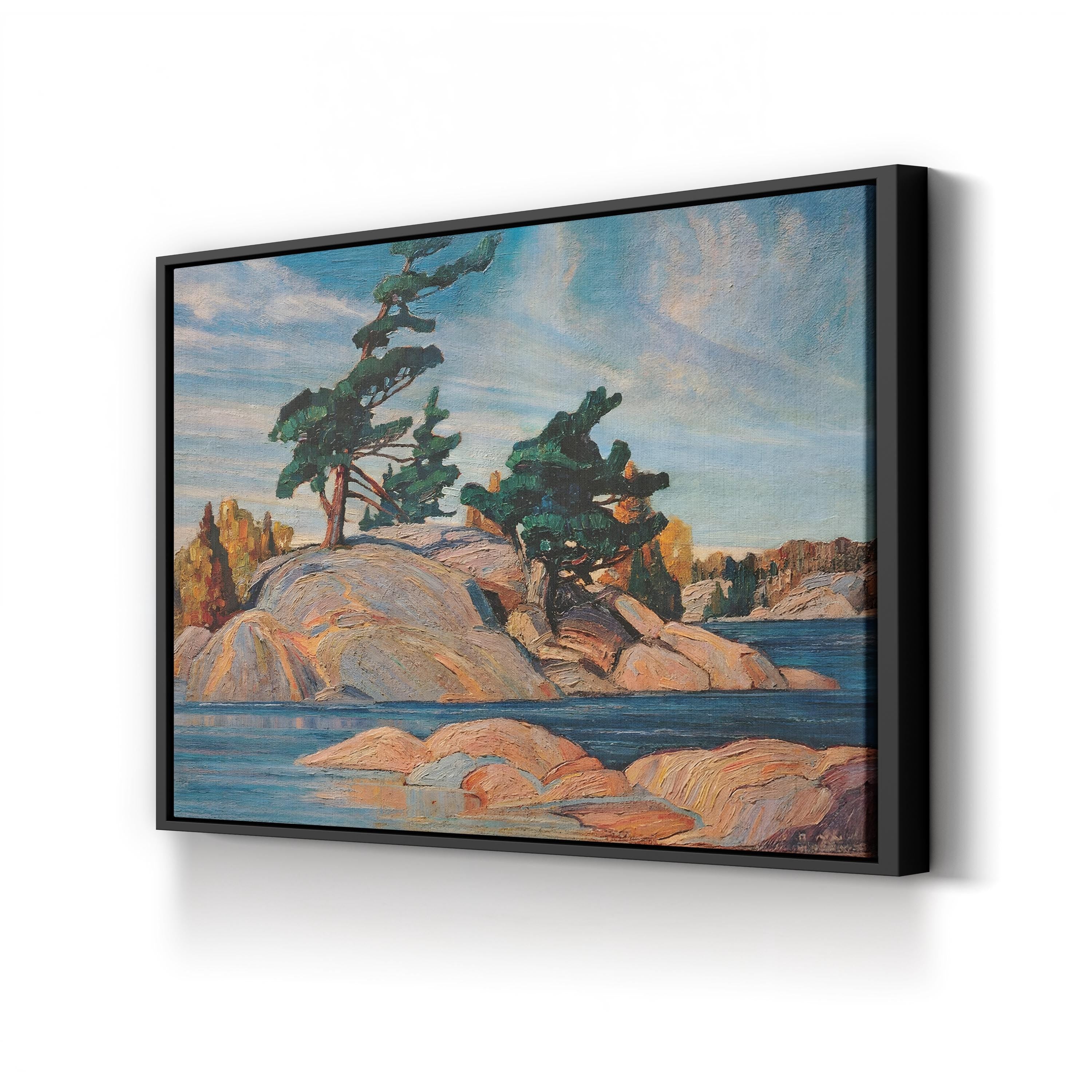 Island Georgian Bay Canvas Art – Franklin Carmichael Tranquil Canadian Seascape Print