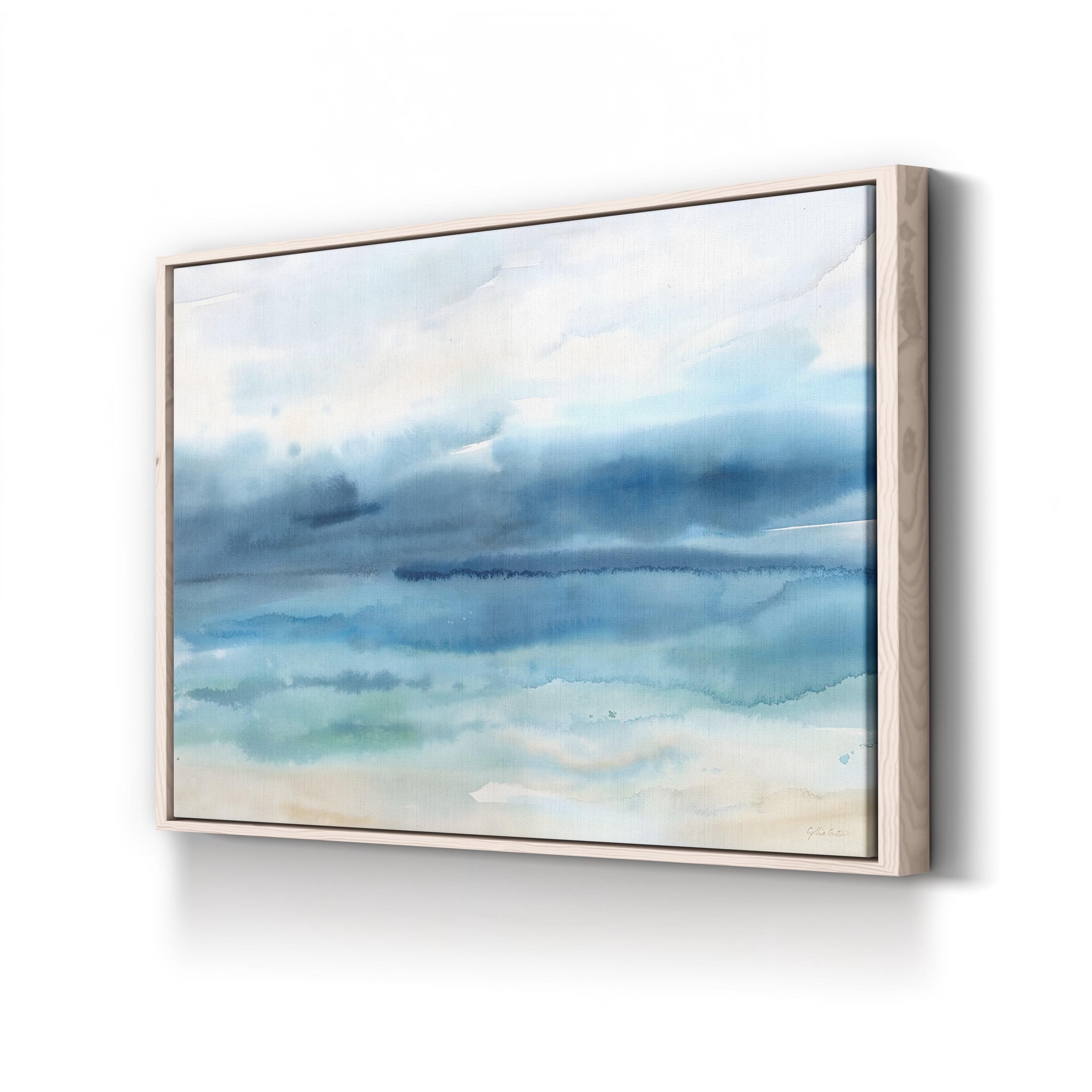 Indigo Seascape Canvas Art: Deep Blue Ocean Painting by Cynthia Coulter