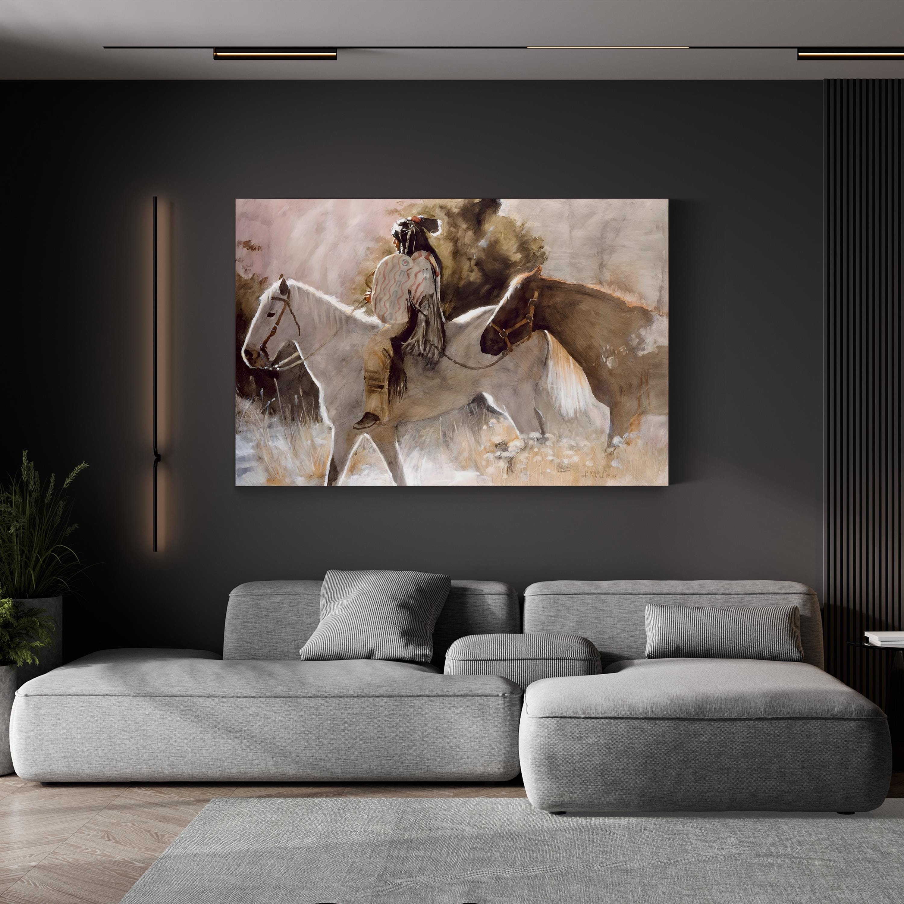 In the Lead, Native American Western Horse Wall Art by J.E. Knauf