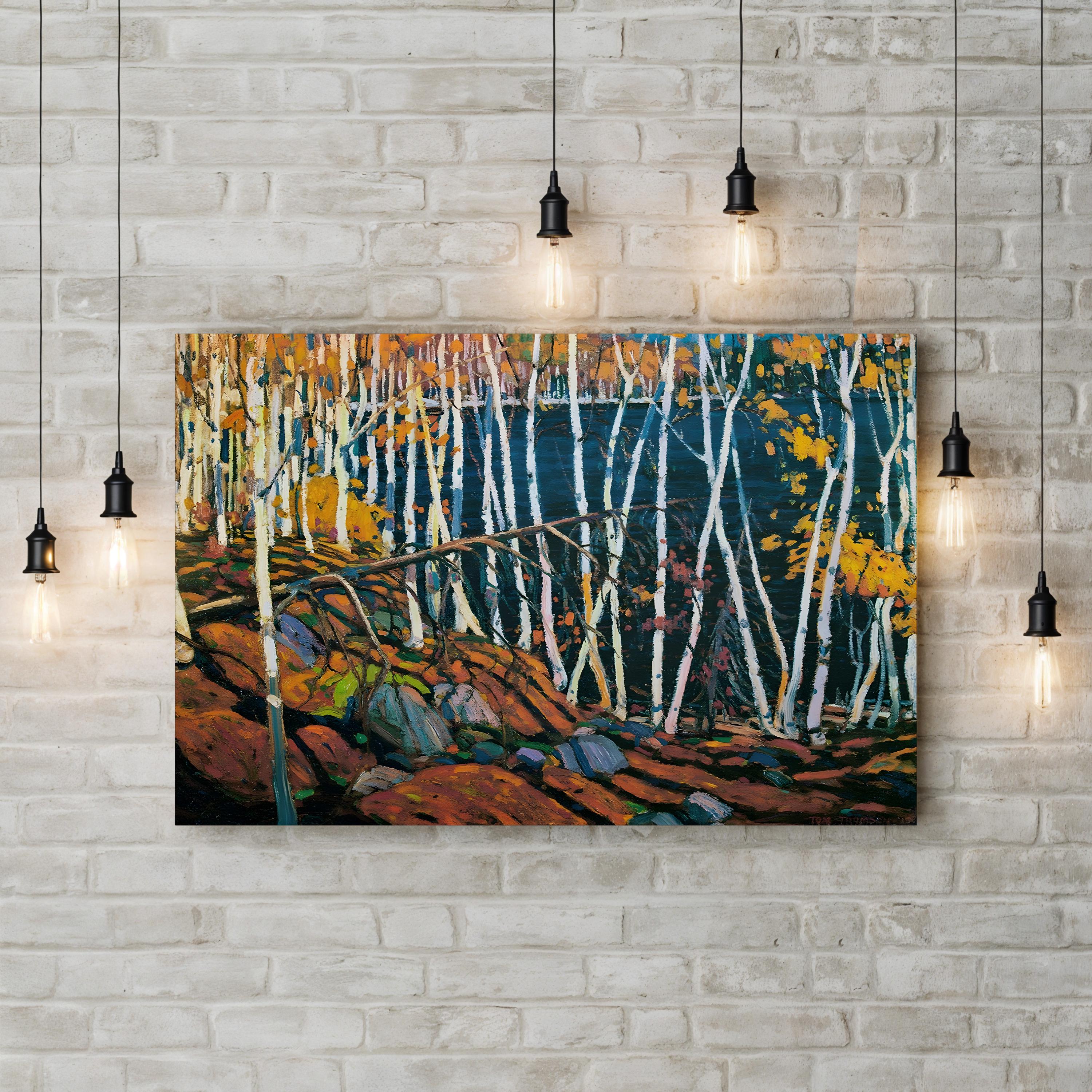 Rustic Snow-Capped Mountains – Period Illustration Wall Art | Winter Landscape Canvas Print