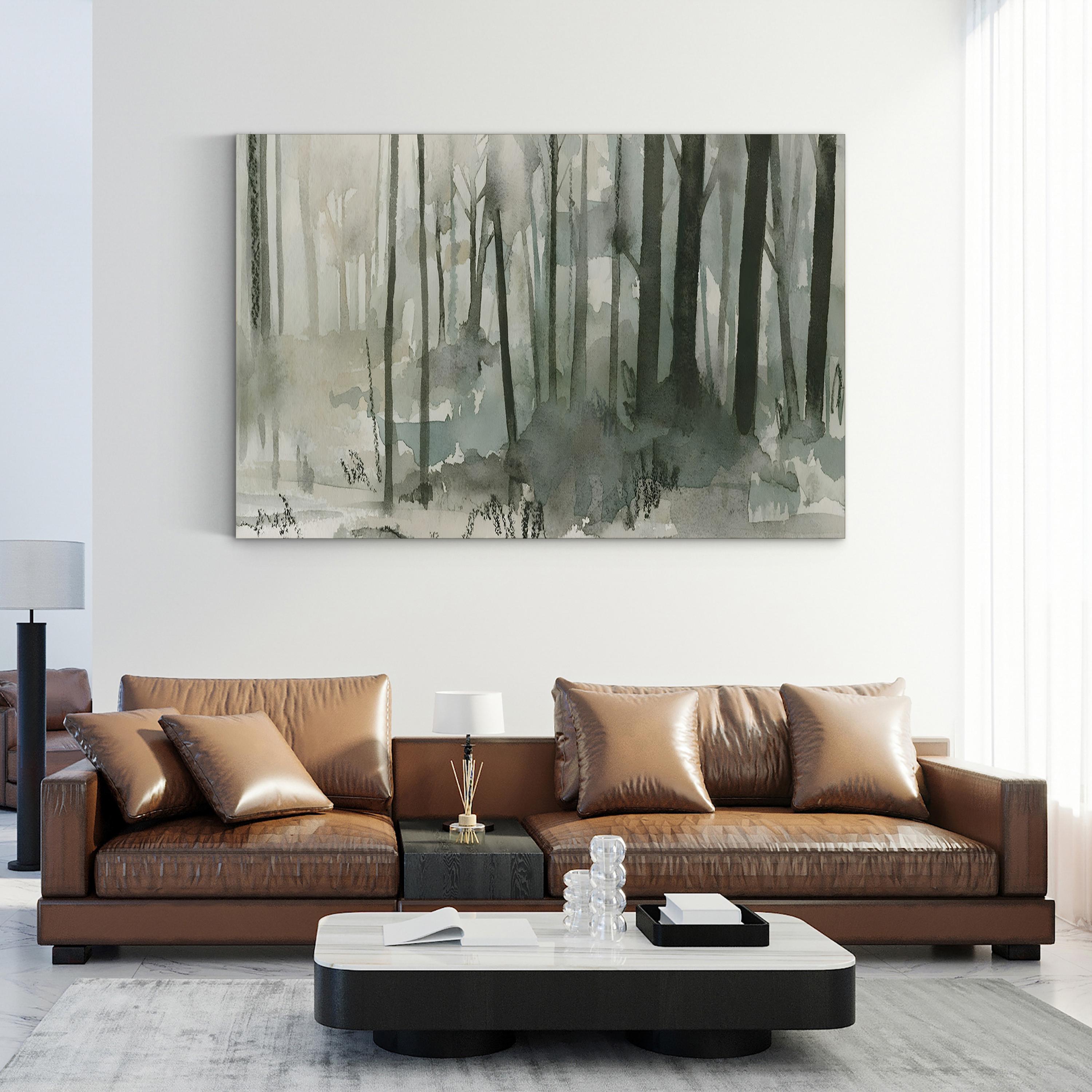 Into the Woods II Wall Art – Contemporary Forest Landscape Canvas by Emma Caroline