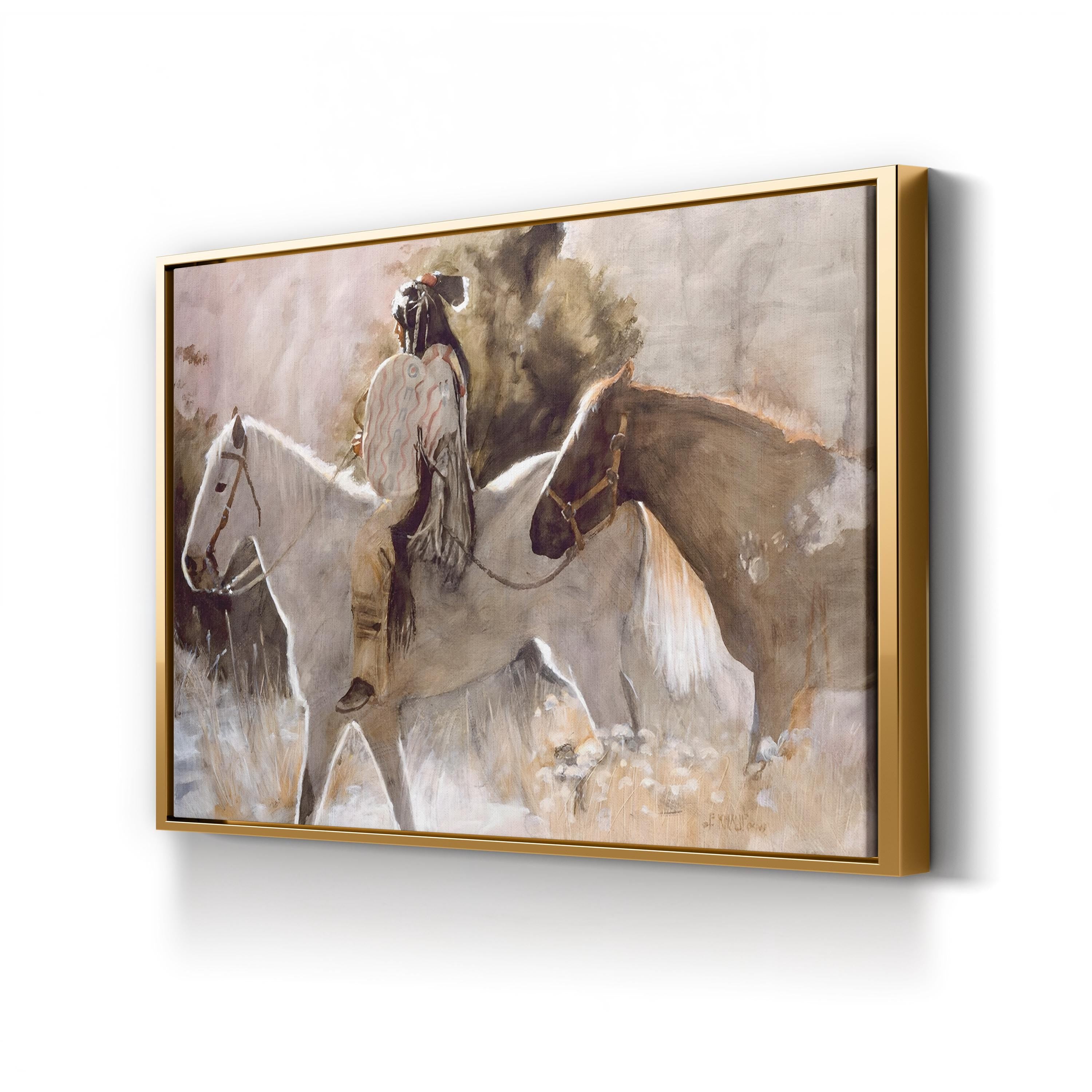 In the Lead, Native American Western Horse Wall Art by J.E. Knauf