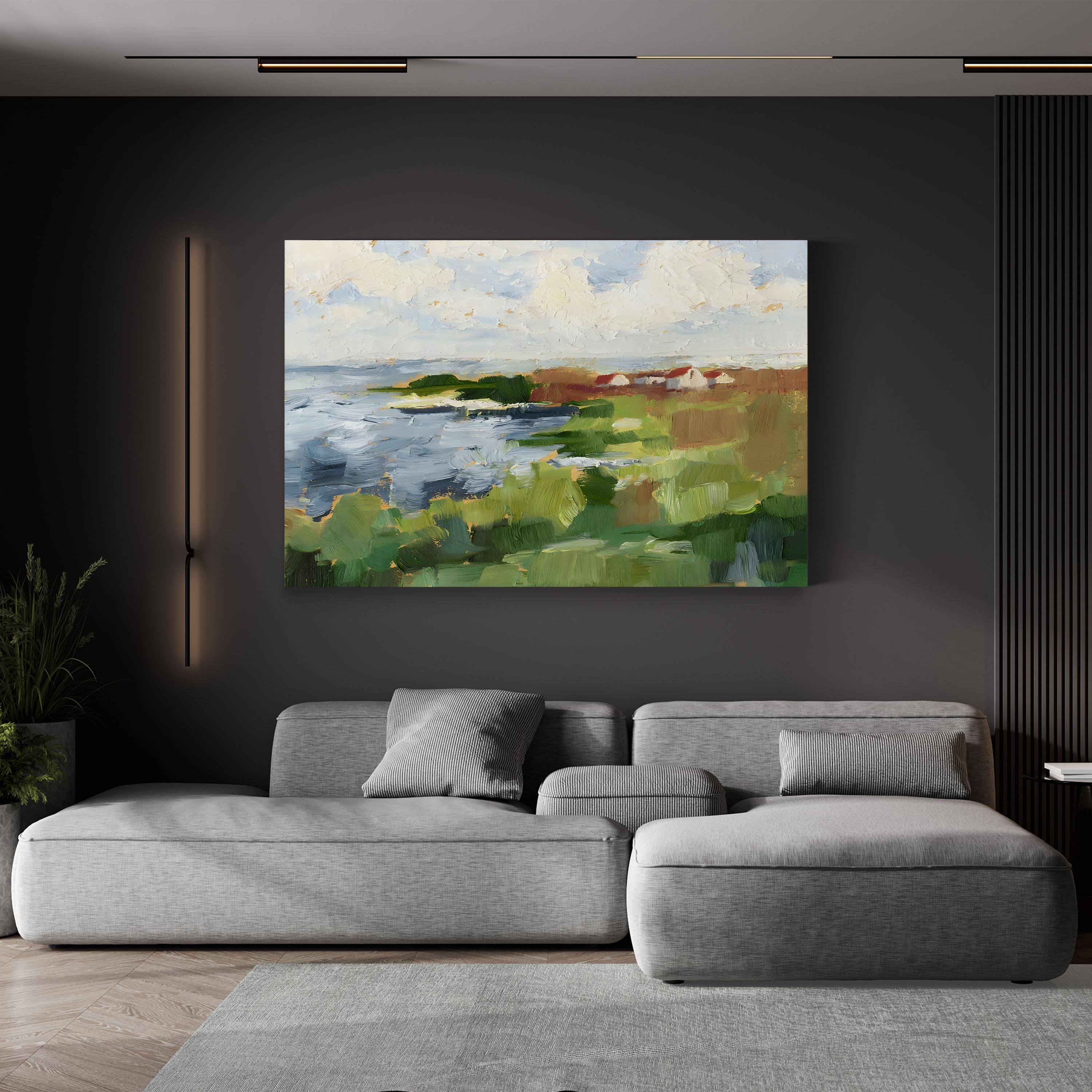 Lakeside Cottages II by Ethan Harper canvas print in Gallery Canvas 1.50" style