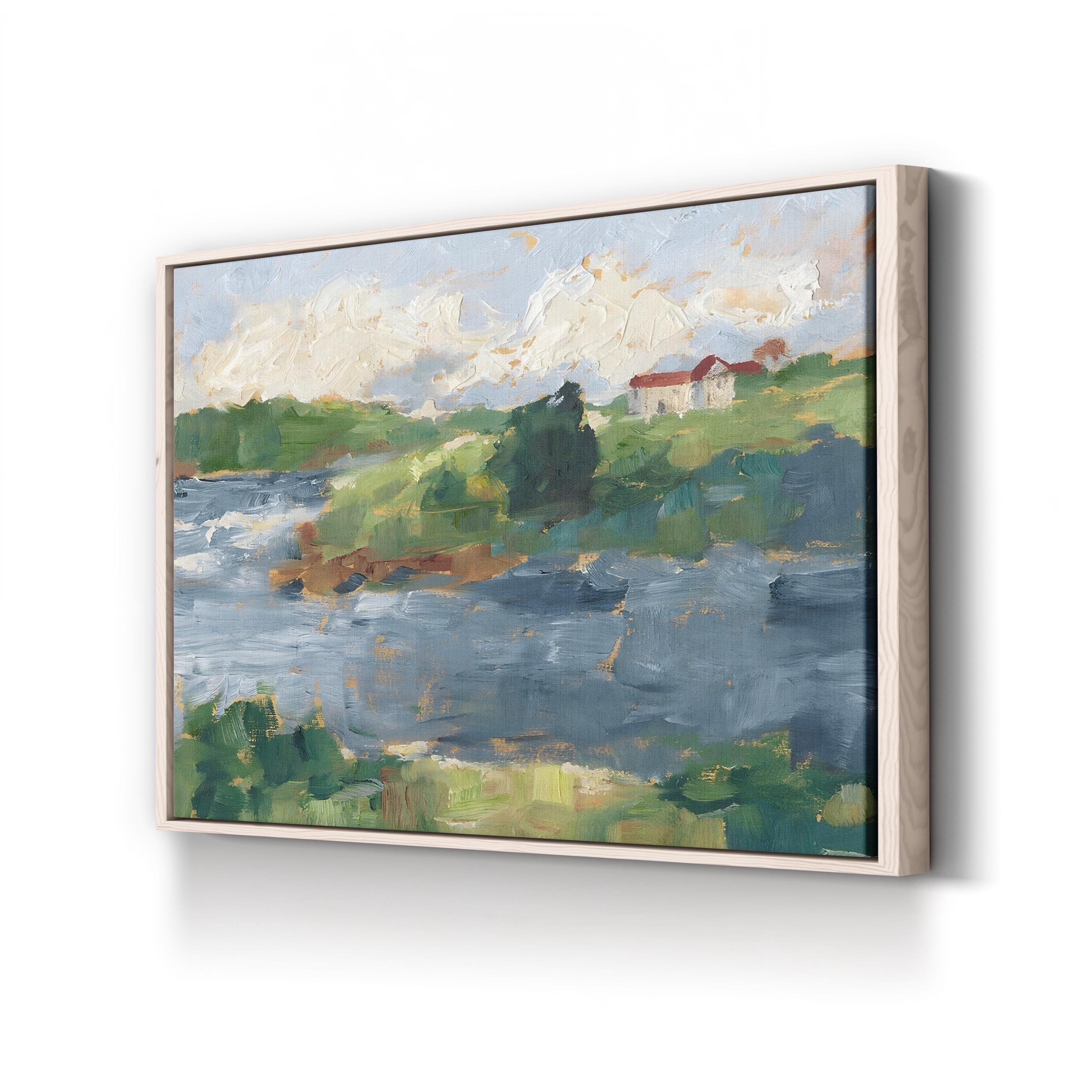 Lakeside Cottages IV by Ethan Harper canvas print in Natural Frame Canvas
