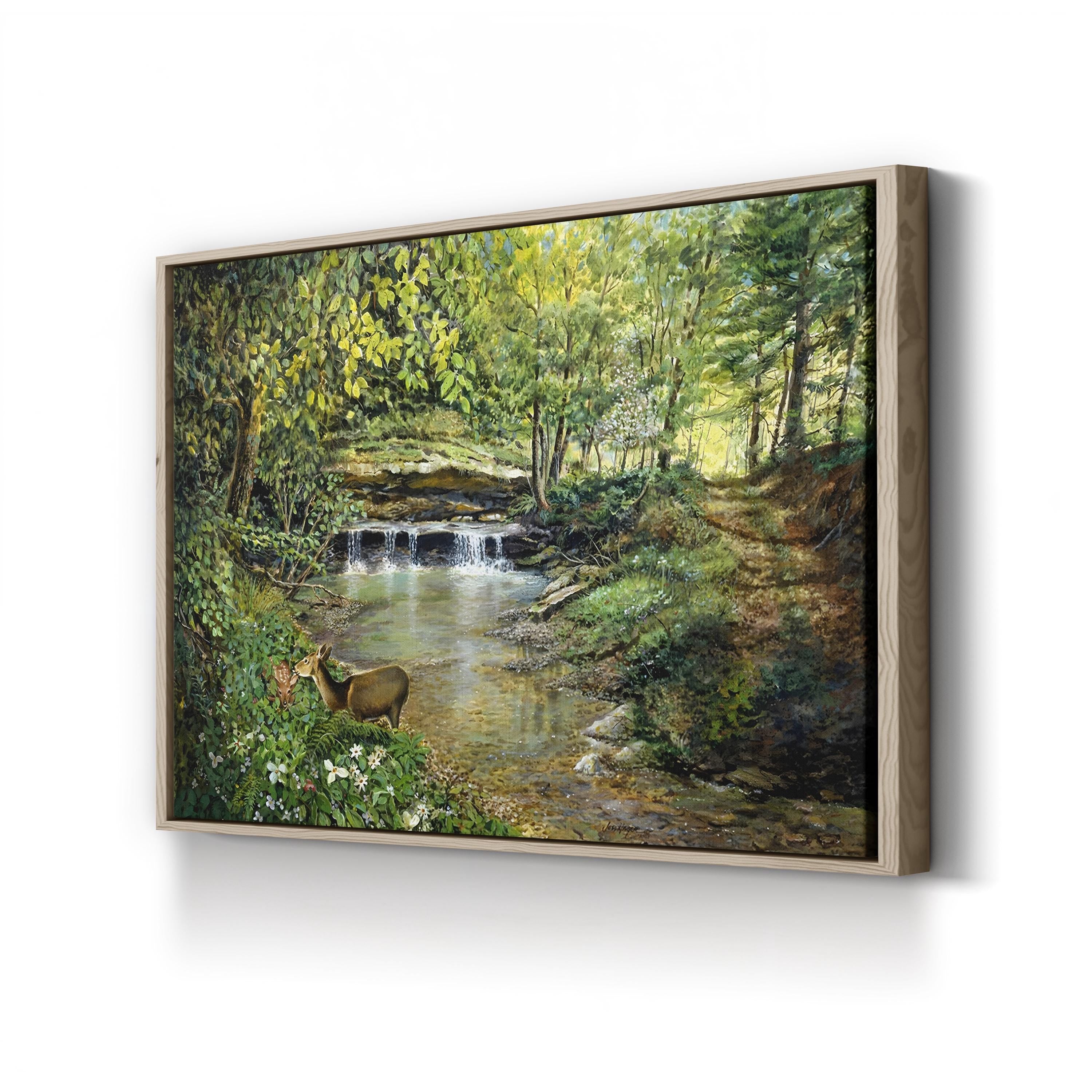 Serene Landscape with Deer Wall Art by Jess Hager