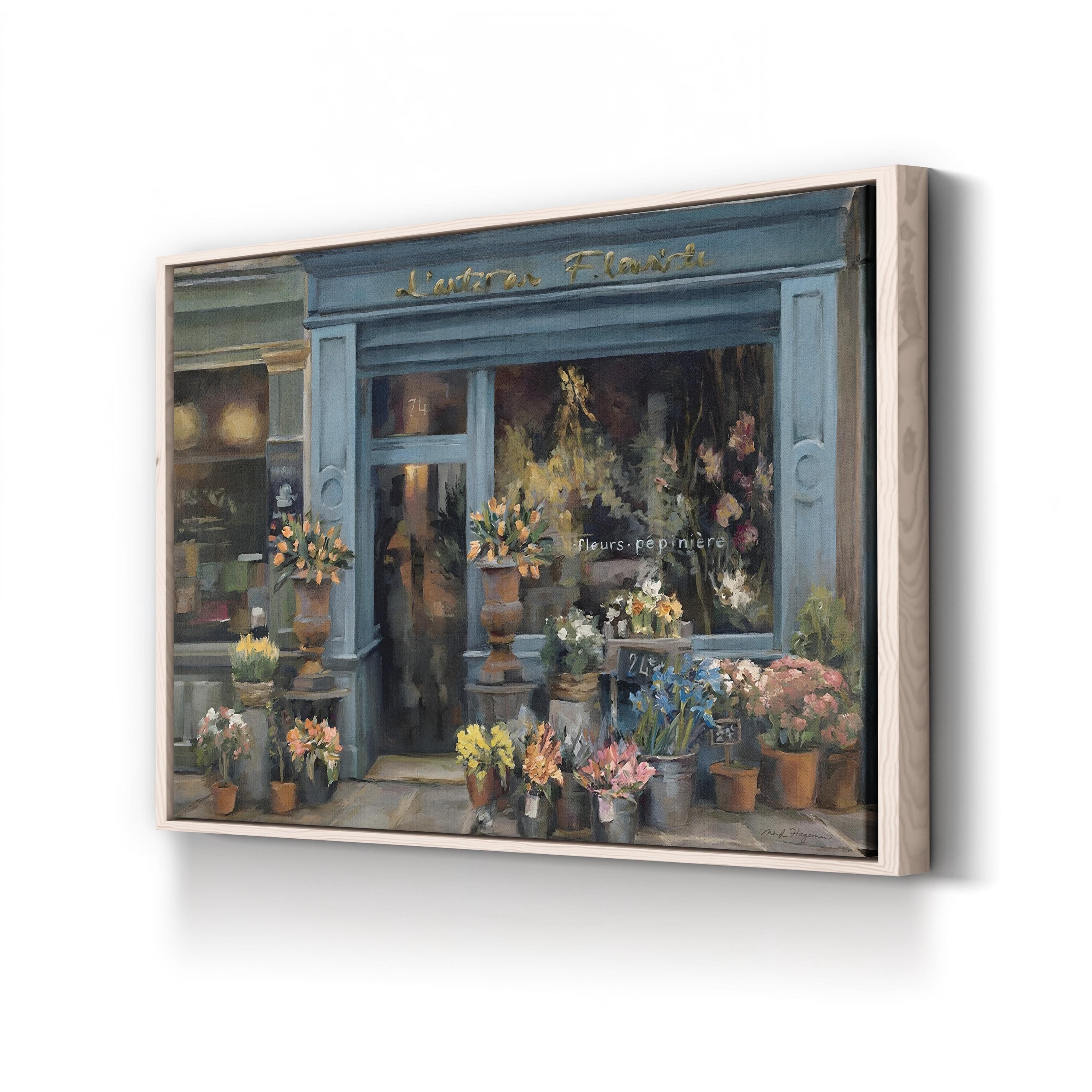 L’Artisan Fleuriste Wall Art by Marilyn Hageman | Contemporary French Flower Shop Painting