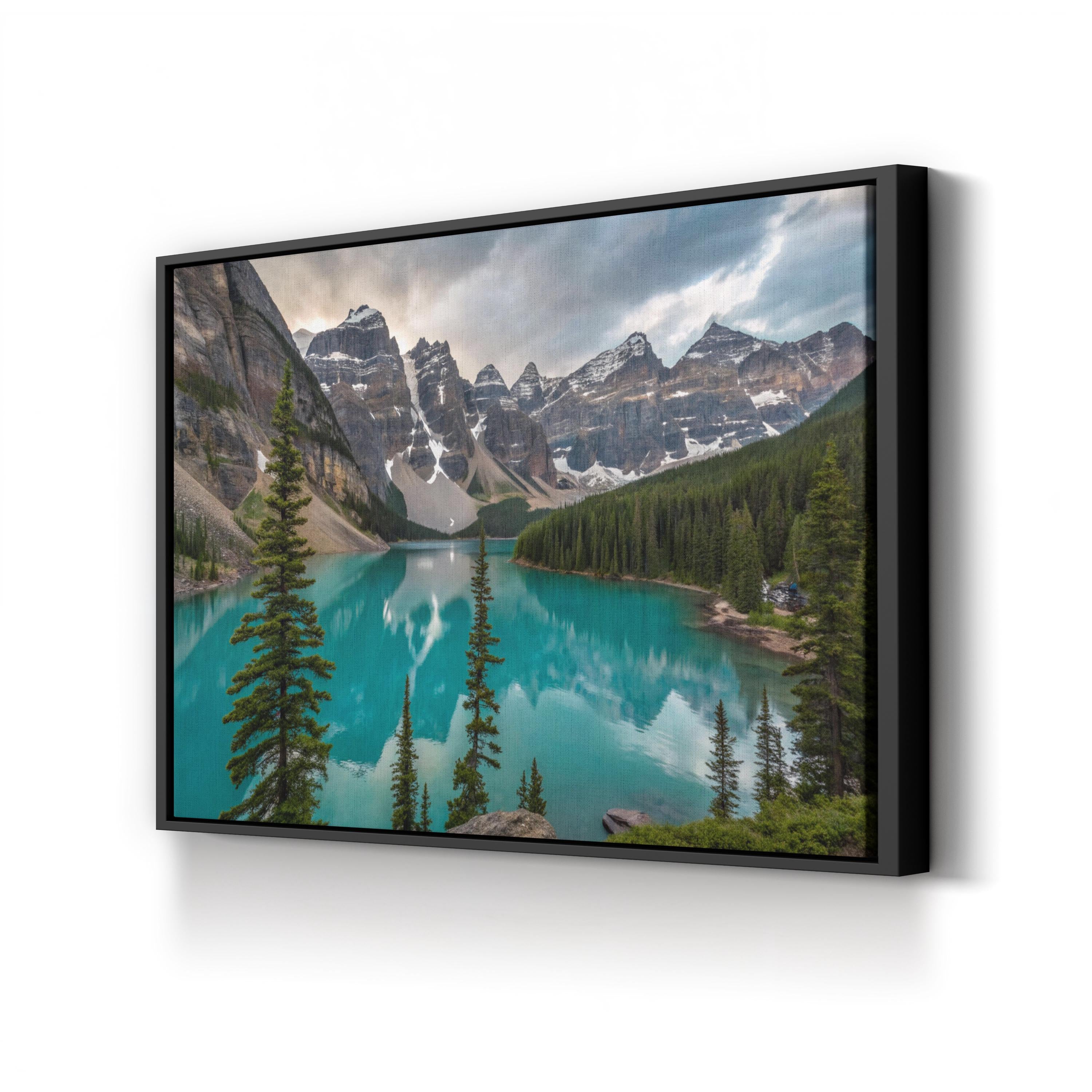 Alpine Mountain Lake – Vintage Photography Wall Art | Scenic Landscape Canvas Print