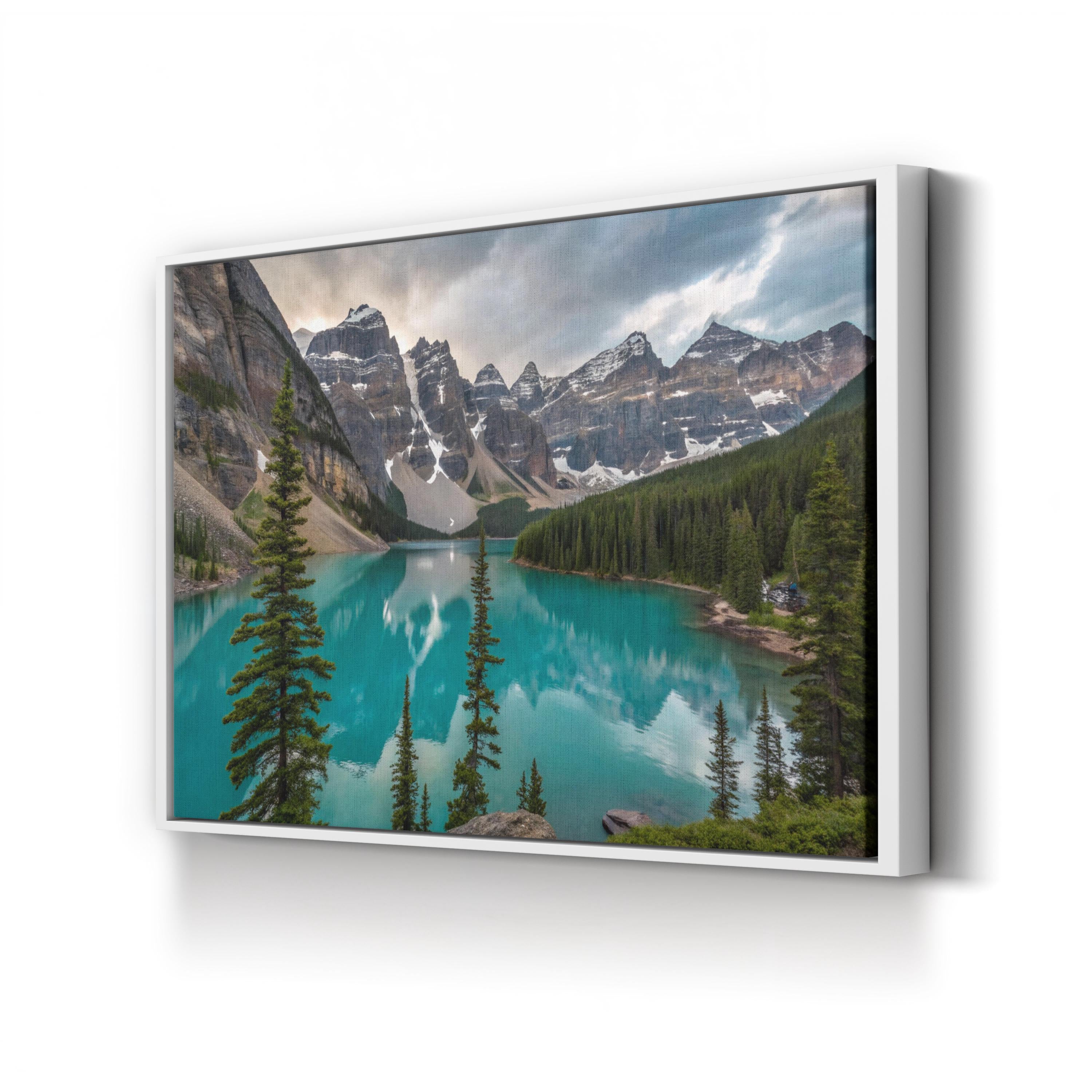 Alpine Mountain Lake – Vintage Photography Wall Art | Scenic Landscape Canvas Print