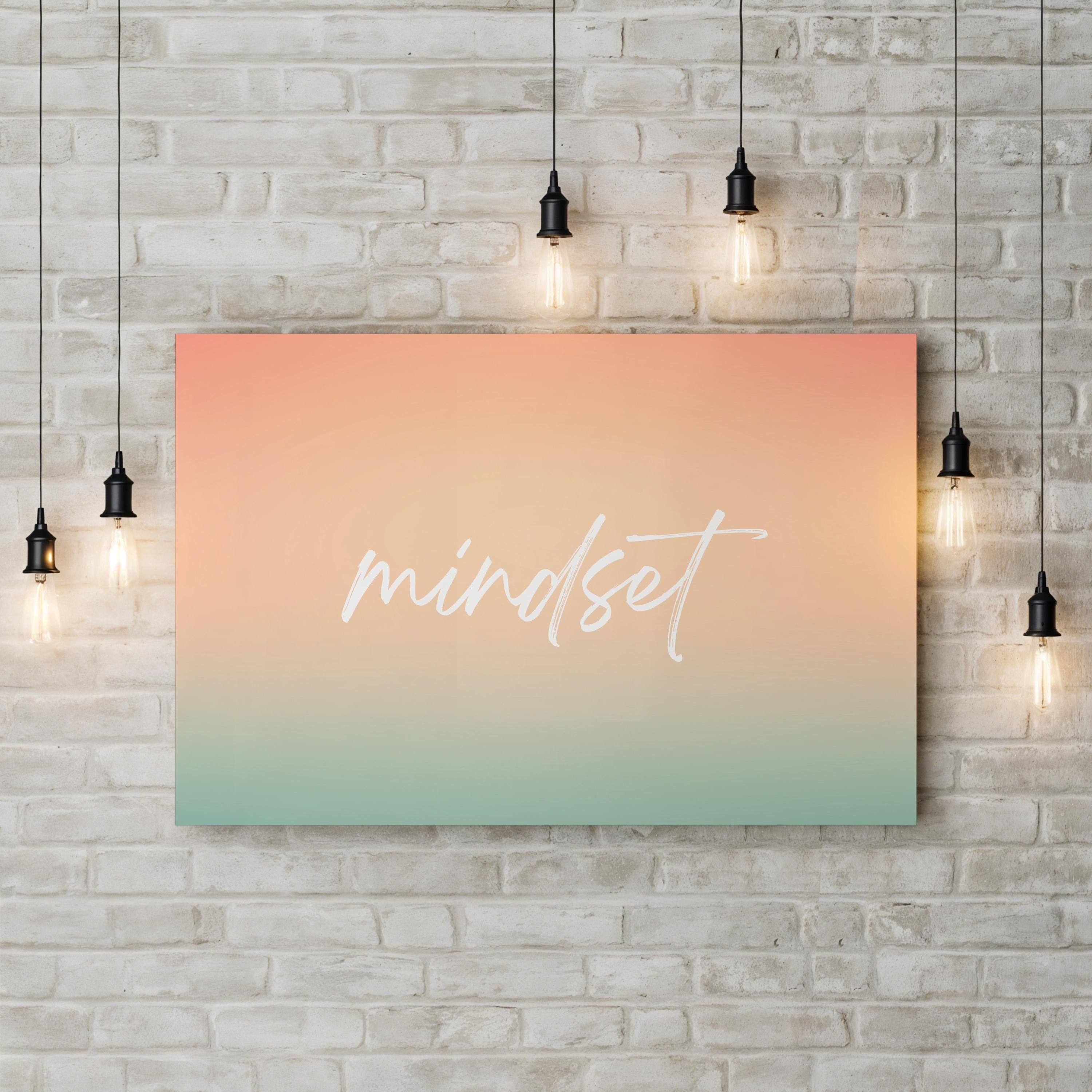 Summer Mindset Coastal Typography – Typographic Wall Art | Motivational Canvas Print