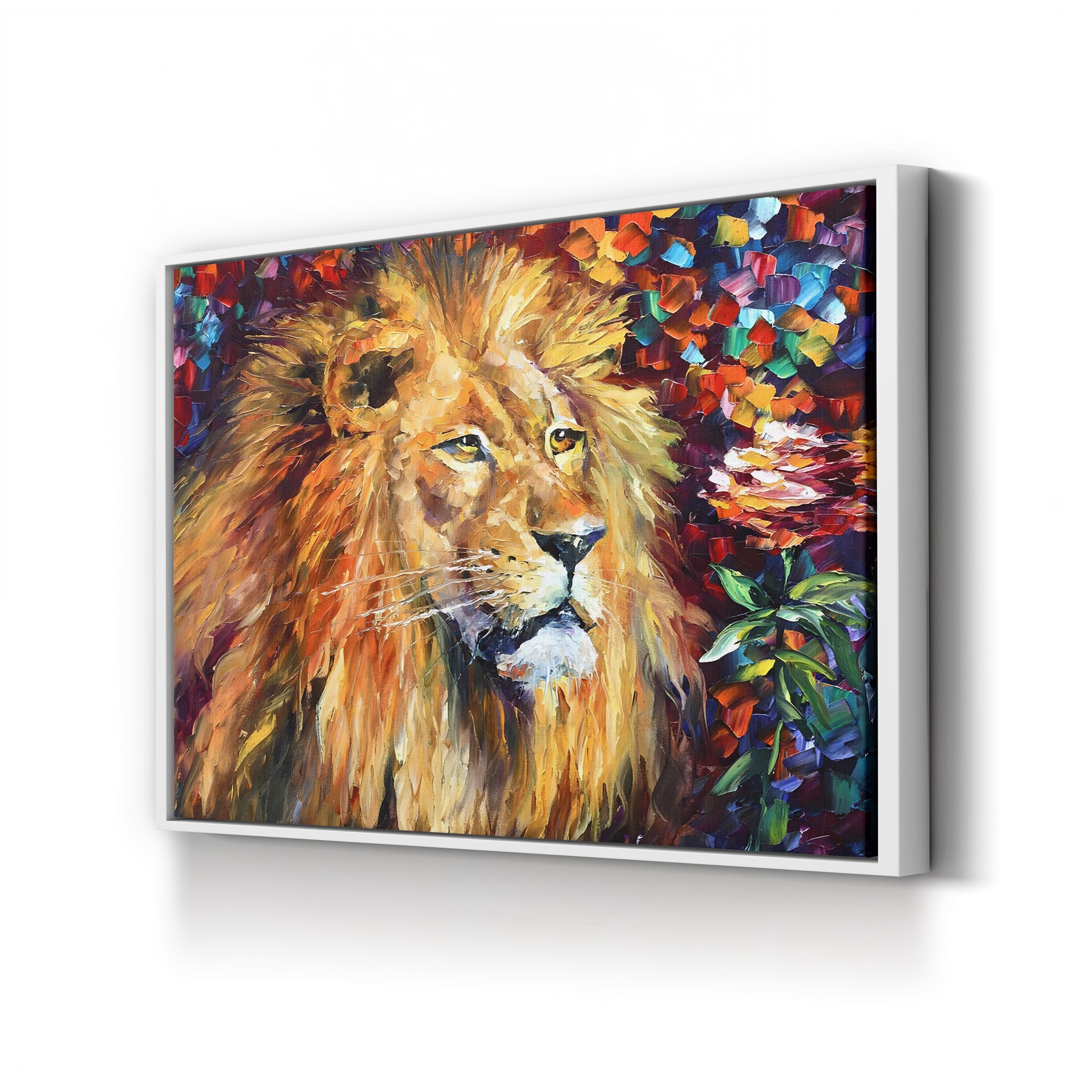 Lion of Zion Wall Art by Leonid Afremov – Contemporary Abstract Lion Painting