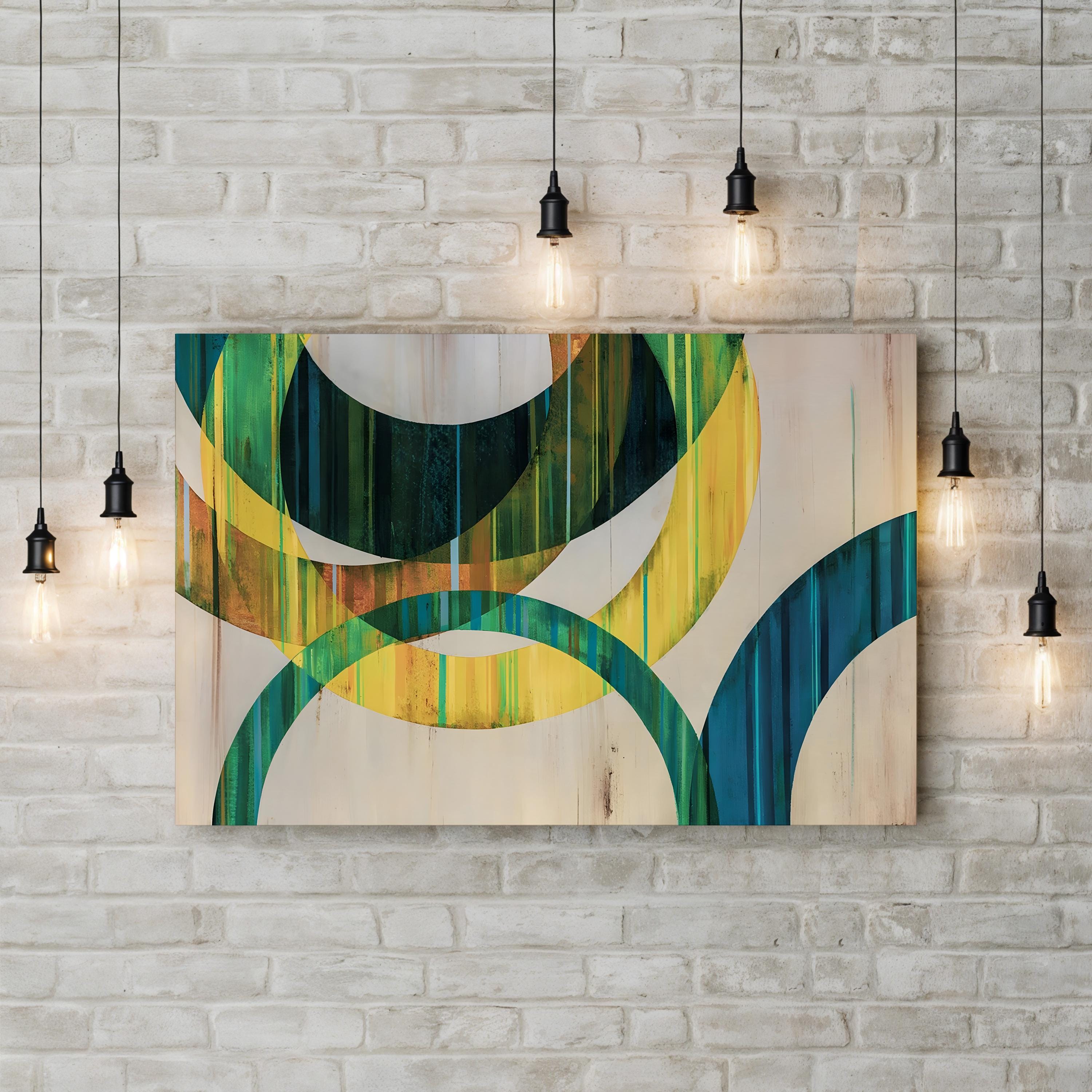 Loopdy Loop Abstract Geometric Wall Art by Sydney Edmunds