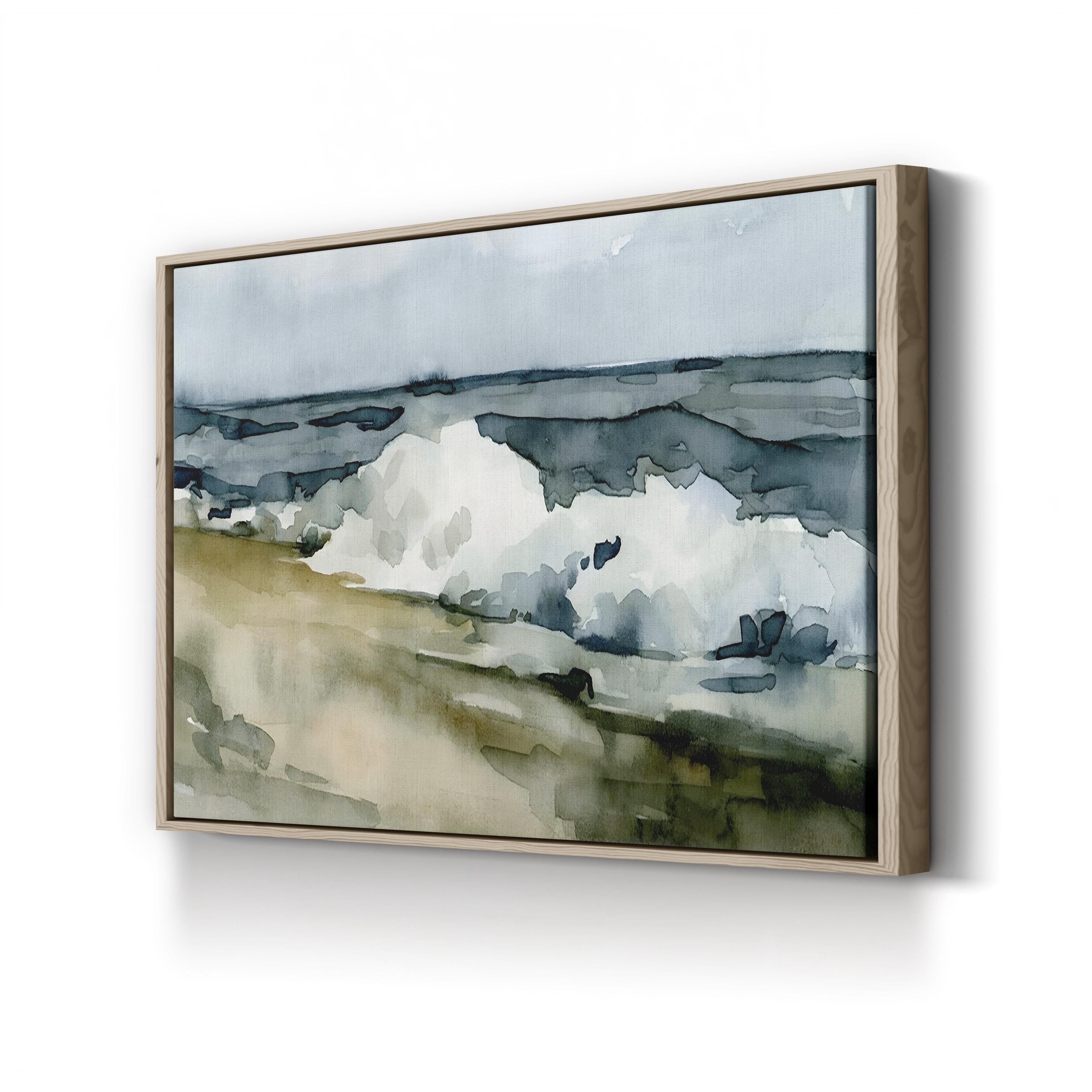 Watercolor Ocean Waves – Period Illustration Wall Art | Coastal Canvas Print