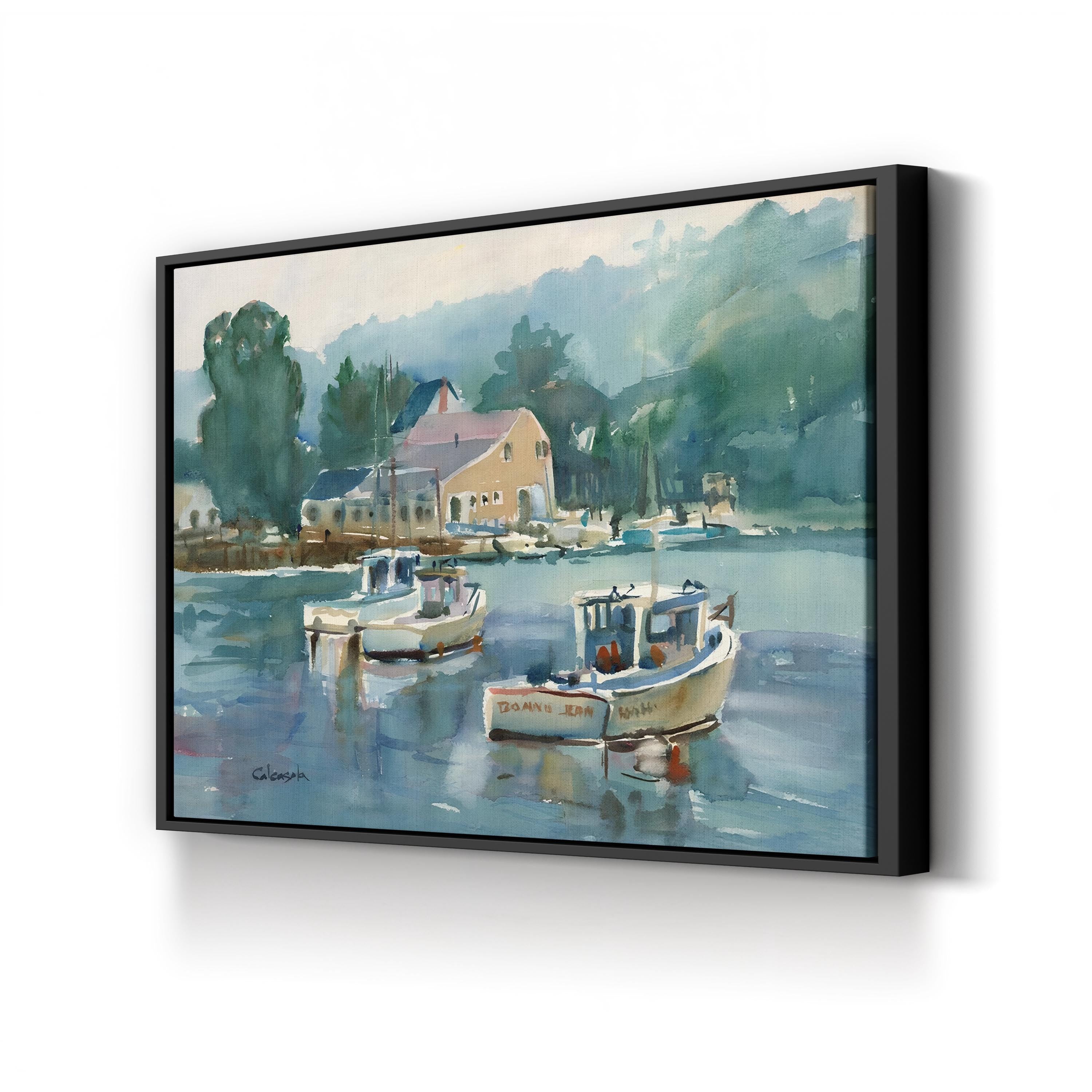 Maine Lobster Boats Wall Art by Stephen Calcasola