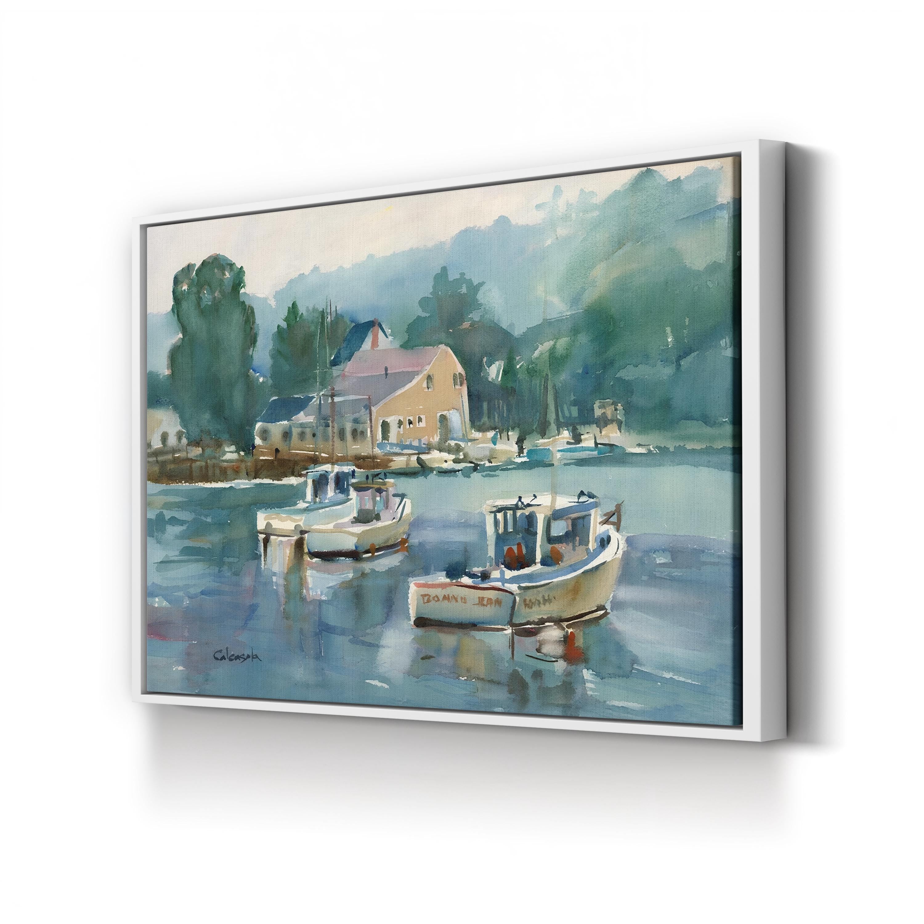 Maine Lobster Boats Wall Art by Stephen Calcasola