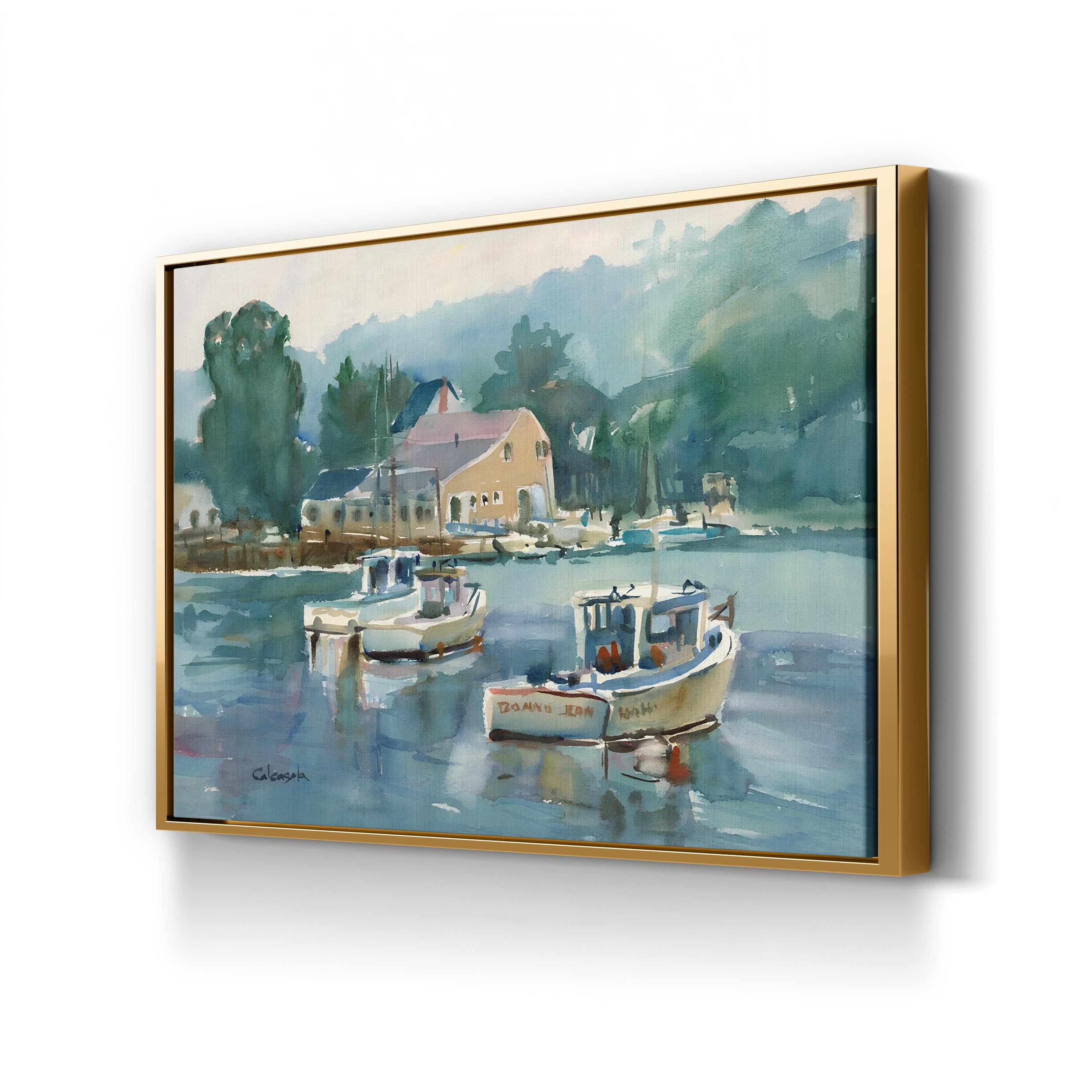Maine Lobster Boats Wall Art by Stephen Calcasola